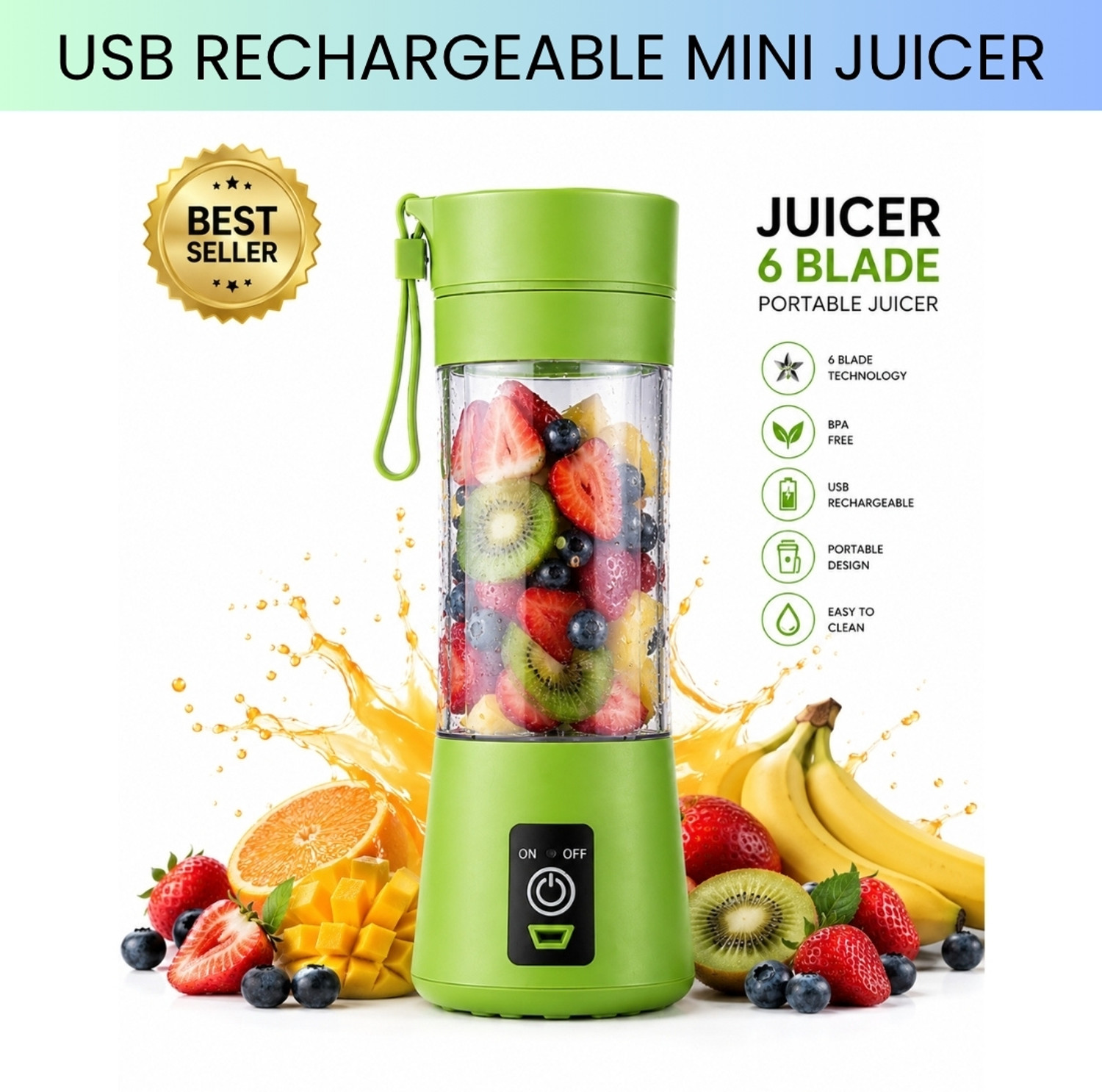 Image of MAXIVE No 25 W Juicer (Juice Blender52 | 1 Jar | Multicolor)