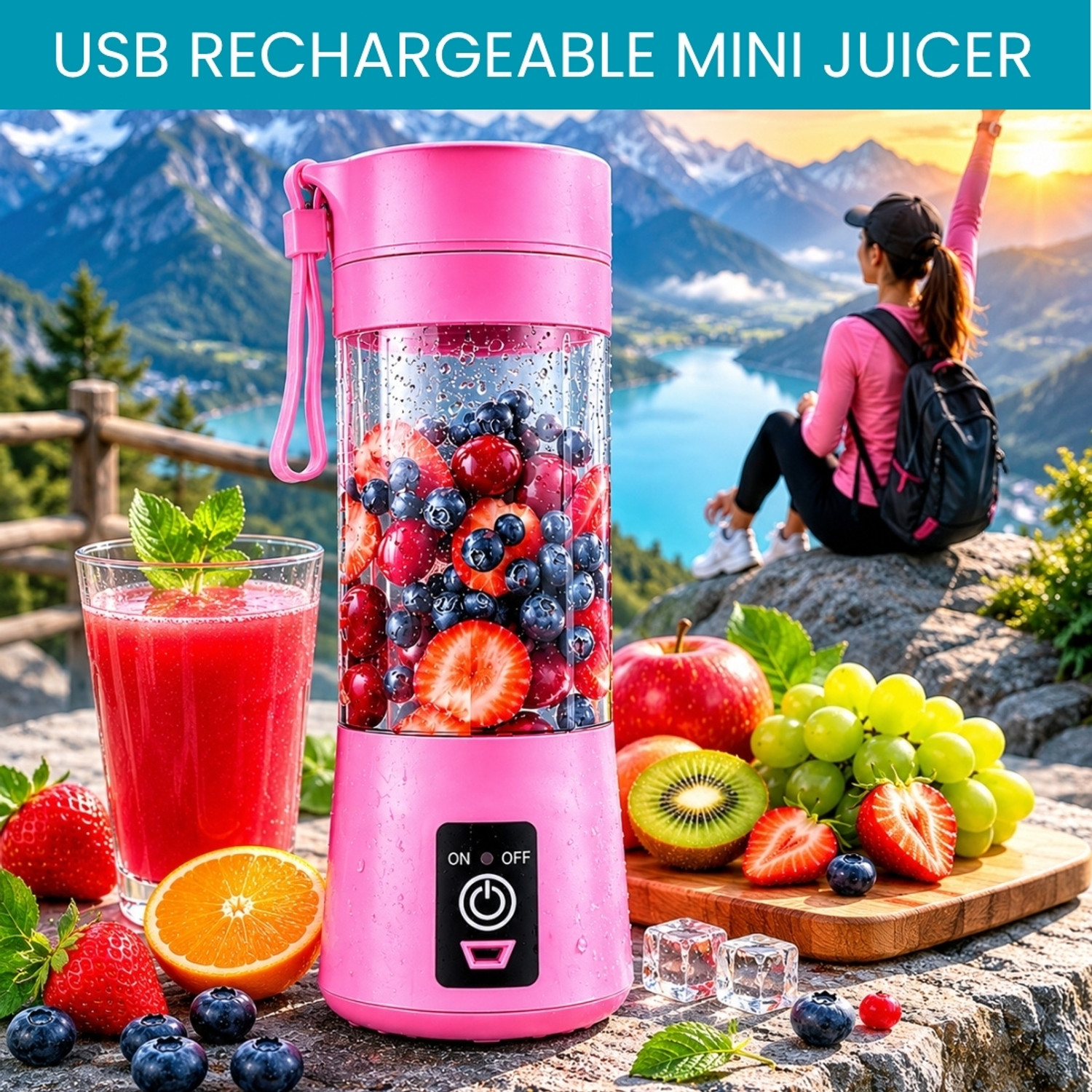 Image of MAXIVE No 25 W Juicer (Juice Blender03 | 1 Jar | Multicolor)
