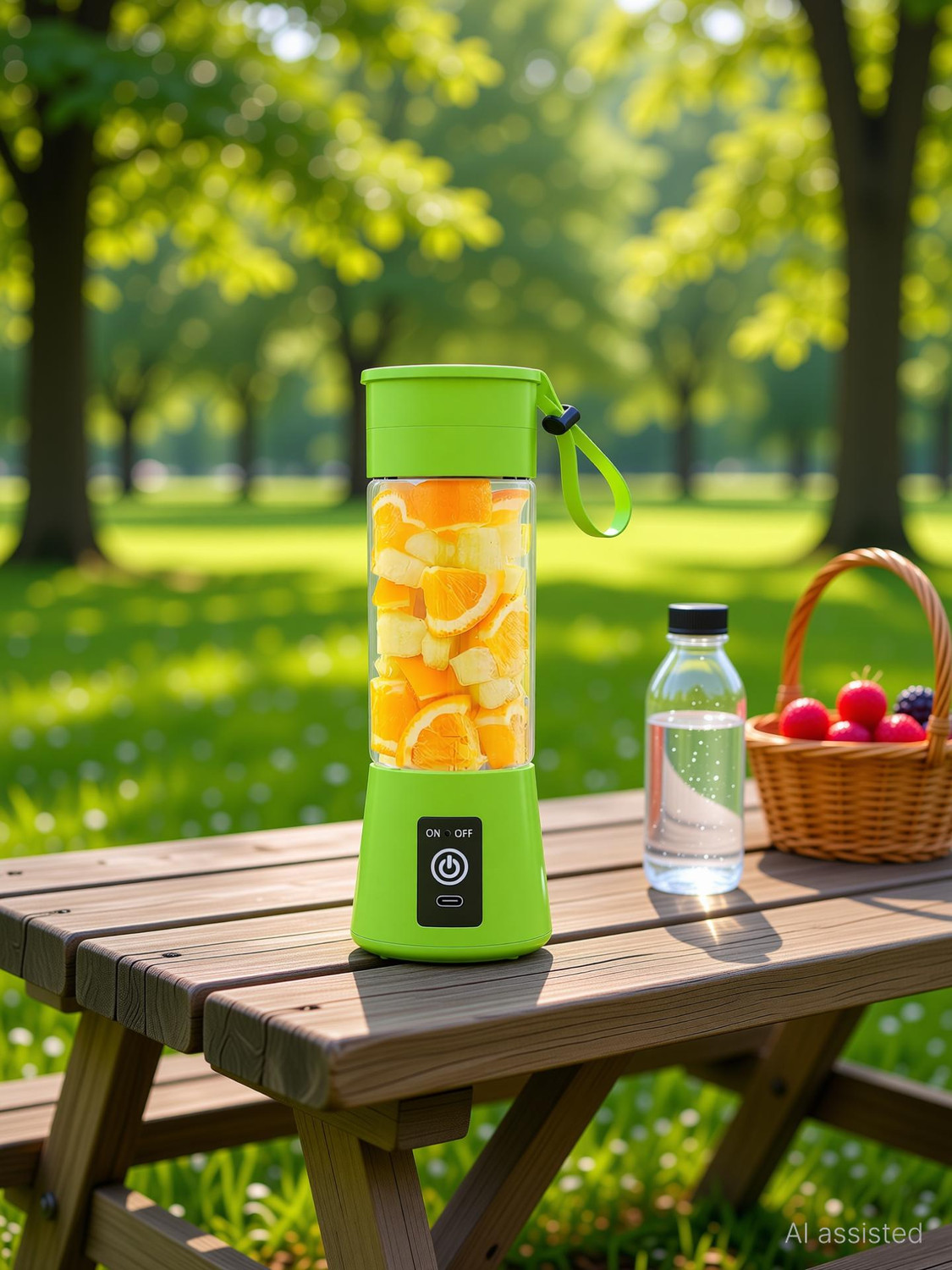 Image of Vr Solutions Plastic Portable USB Juicer Blender Hand Juicer (Blue, Green, Black)