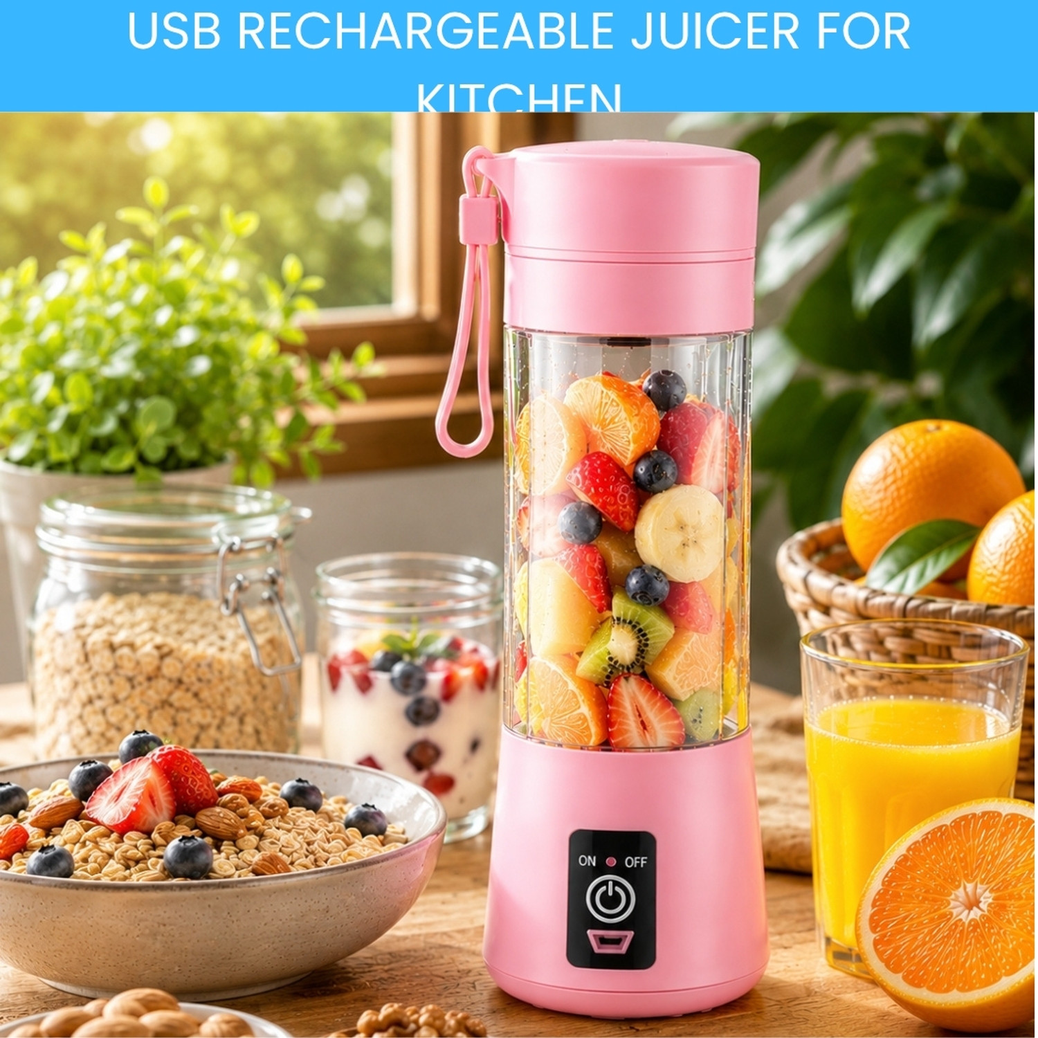 Image of MAXIVE No 25 W Juicer (Juice Blender06 | 1 Jar | Multicolor)