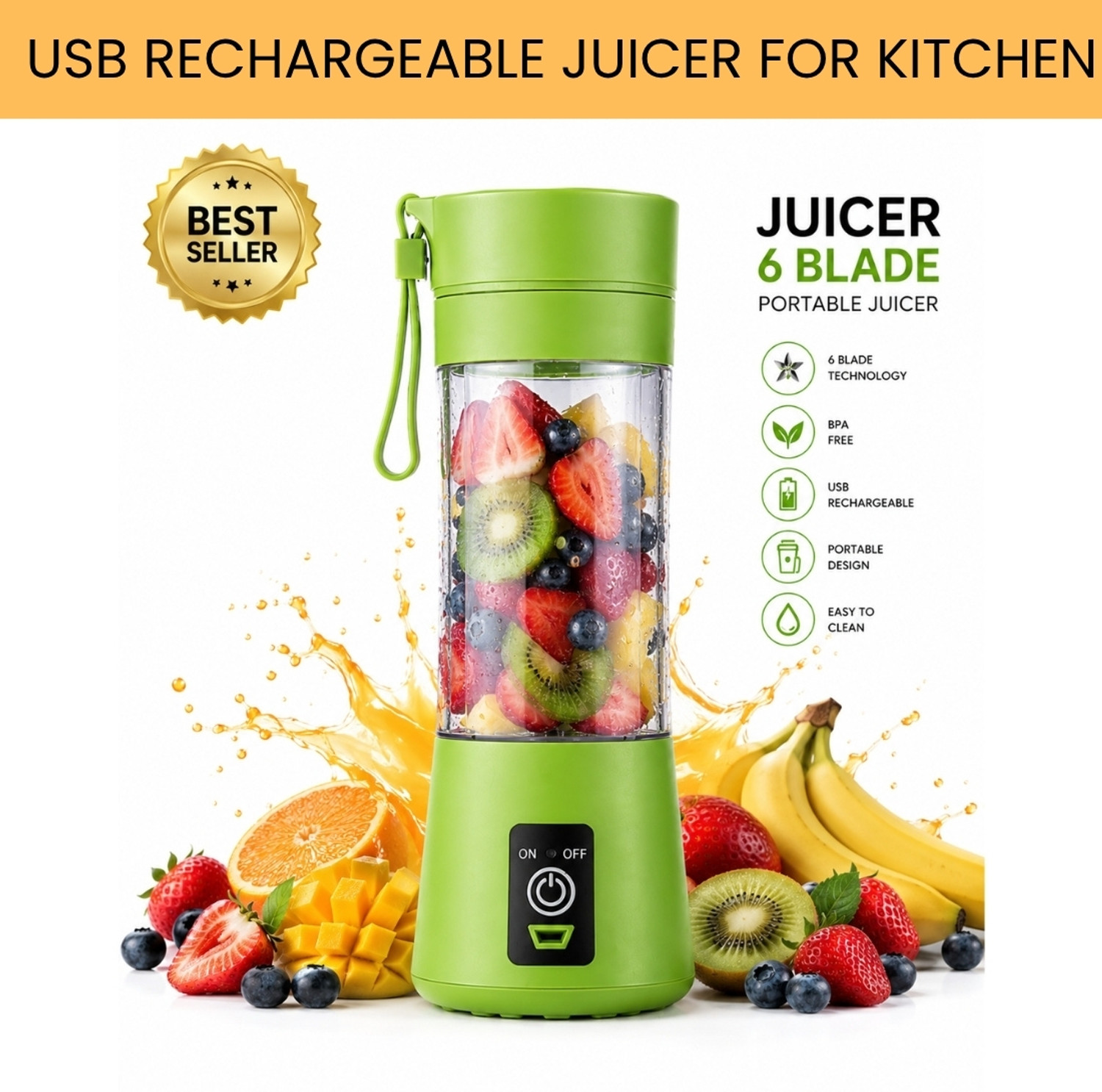 Image of MAXIVE No 25 W Juicer (Juice Blender88 | 1 Jar | Multicolor)