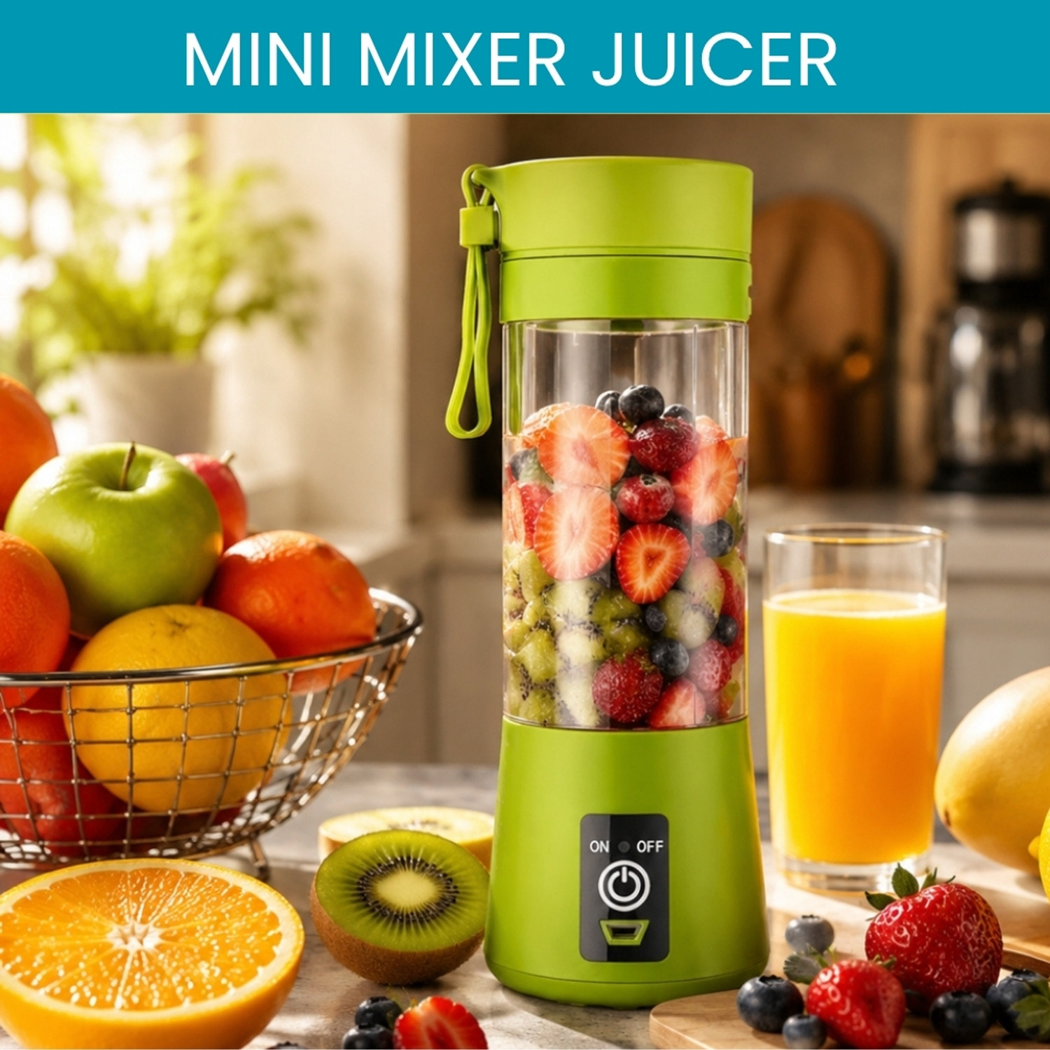 Image of MAXIVE No 25 W Juicer (Juice Blender03 | 1 Jar | Multicolor)