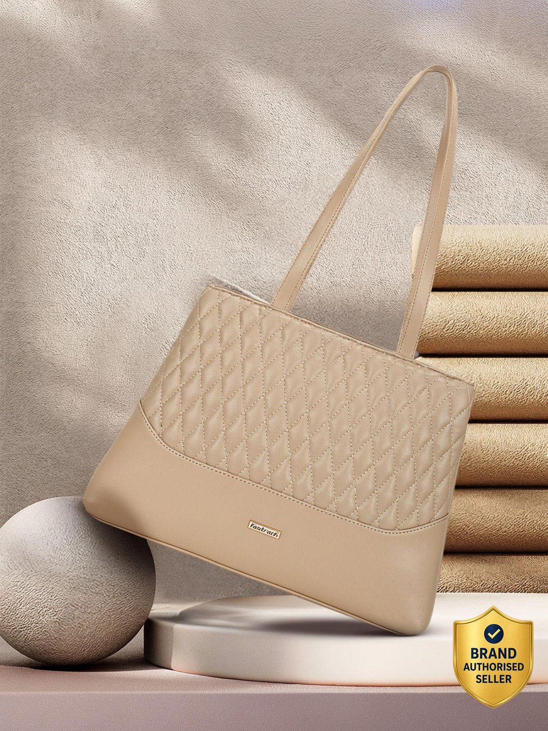 Fastrack Women Beige Satchel