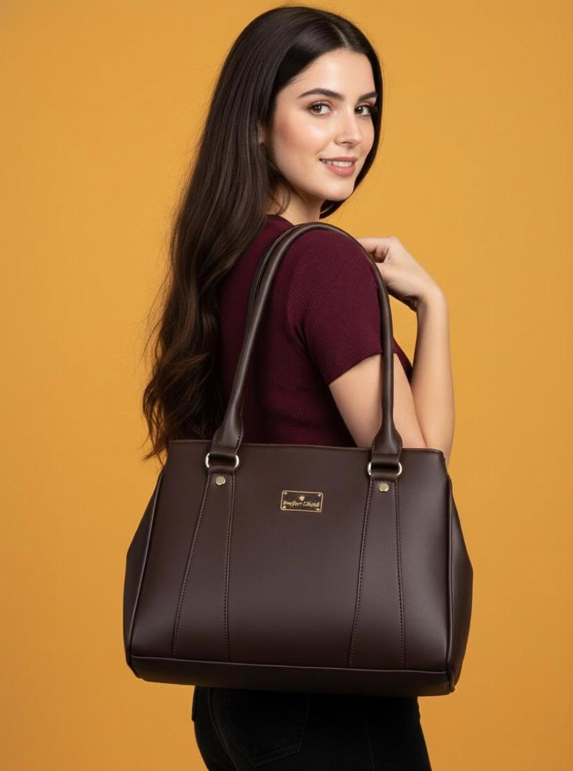 Image of Kanish Shop Women Brown Handbag