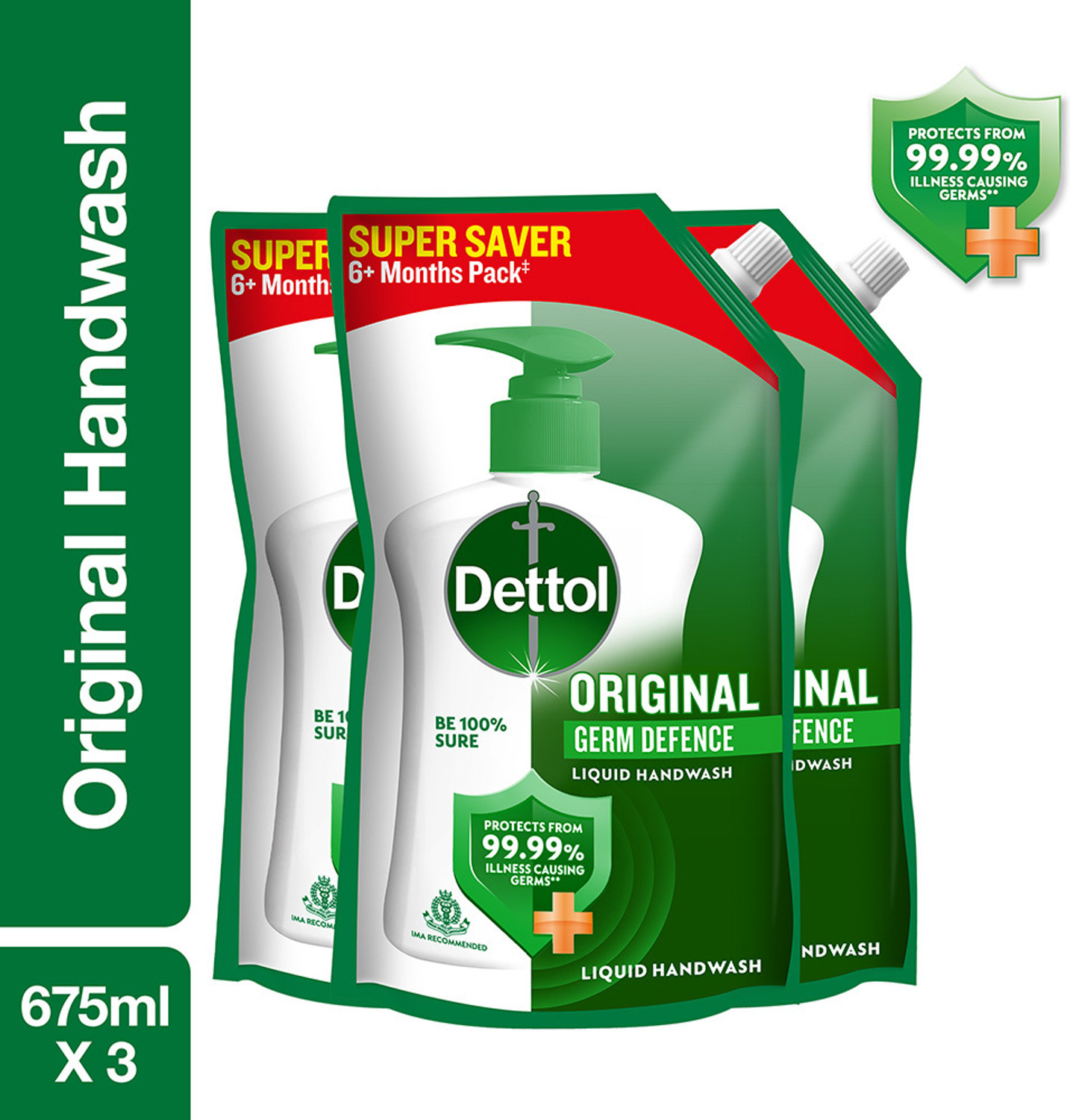 Dettol Liquid Handwash Refill Pouch, Original Hand Wash Pouch