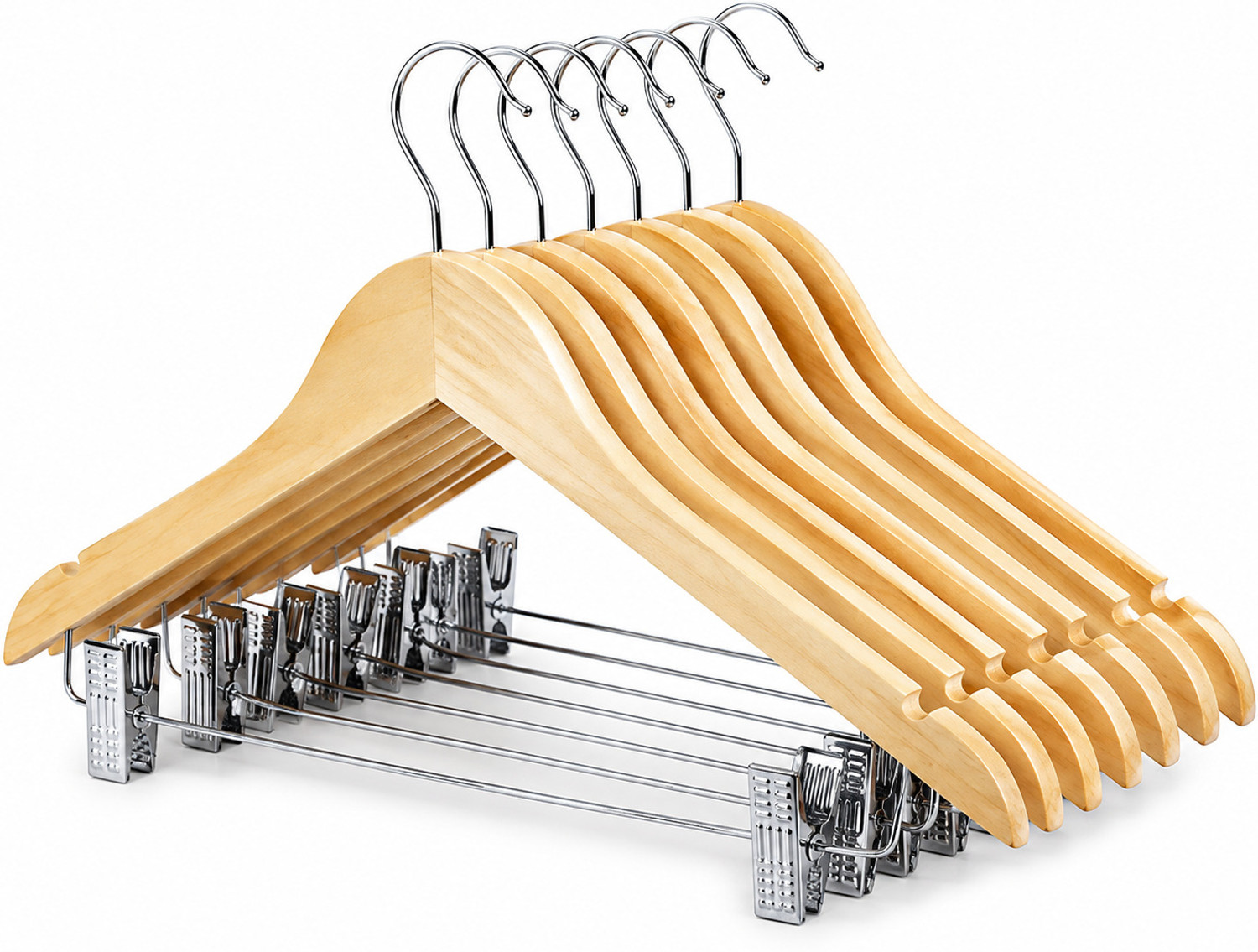 Image of Mayedass Plastic Pant Hanger /Clothes Hanger /Shirt Hanger /Saree Hanger(White)Set of 12 Pcs Plastic Coat Pack of 12 Hangers For Coat (White)
