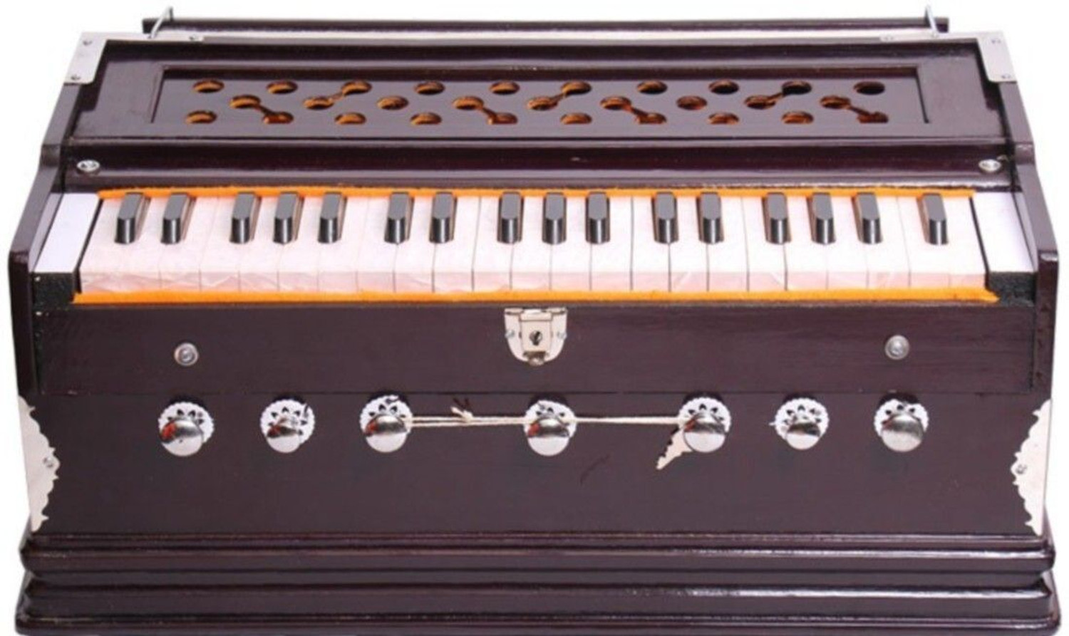 Image of SG MUSICAL NO.1 7 Stopper 3 1 /4 Octive,Double Bellow,39 Keys WITH BAGD123 TBT18 3 1 /4 Octave Harmonium (Two Fold Bellow) 3.25 Octave Hand Pumped Harmonium (Three Fold Bellow, Bass Reed, Male Reed)