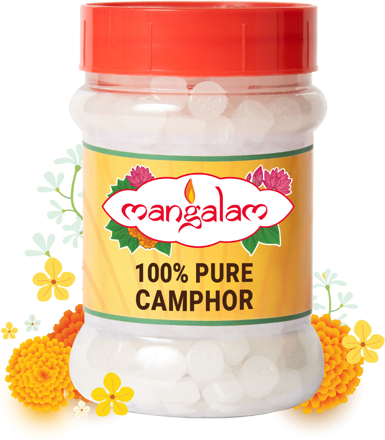 MANGALAM Camphor Tablet 100g Jar - Pack of 1