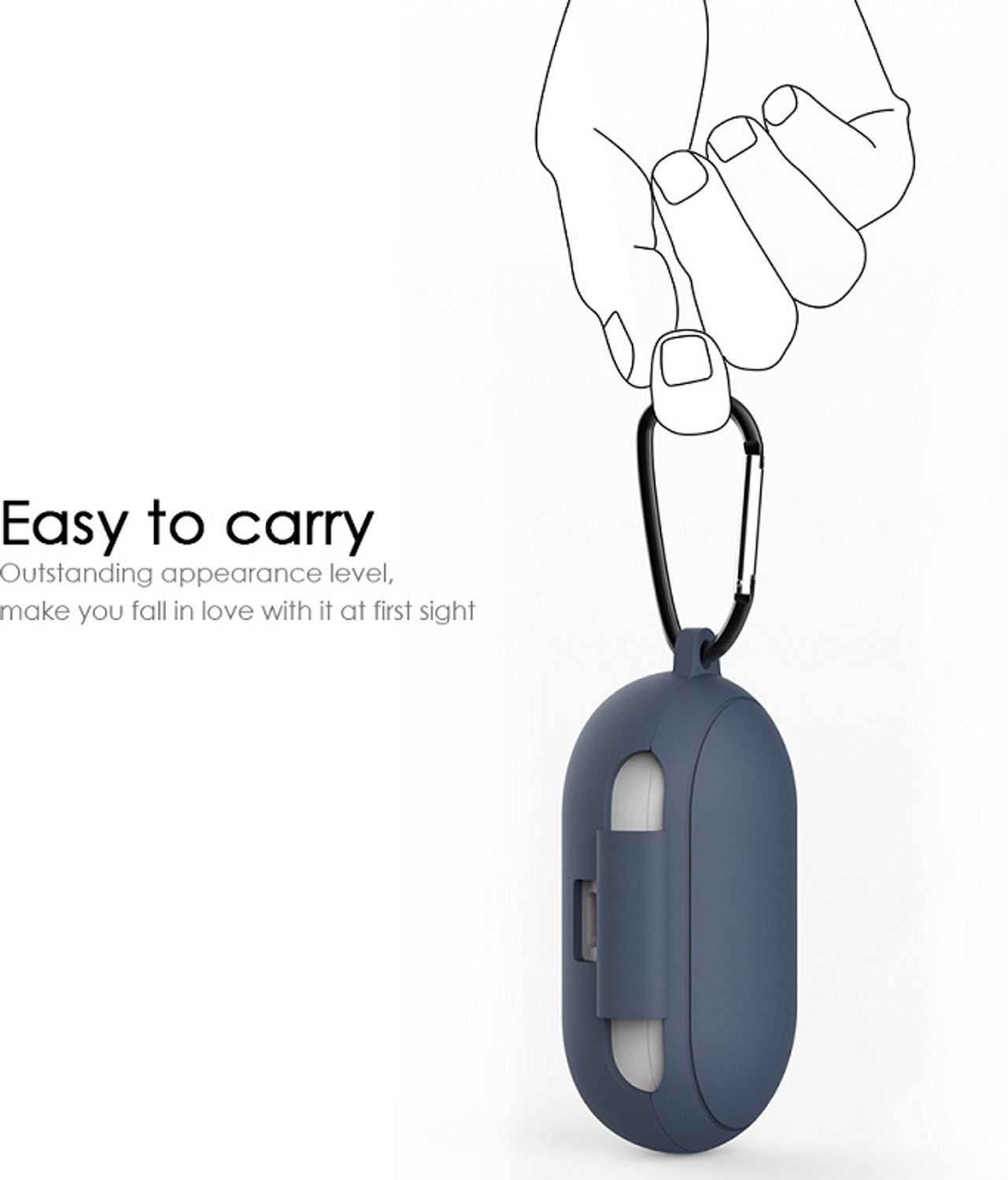 Image of AJM Front & Back Case for Noise Buds VS102 Plus 360 Protection Shockproof Design Soft Rubberised Cover with Keychain (Black, Silicon)