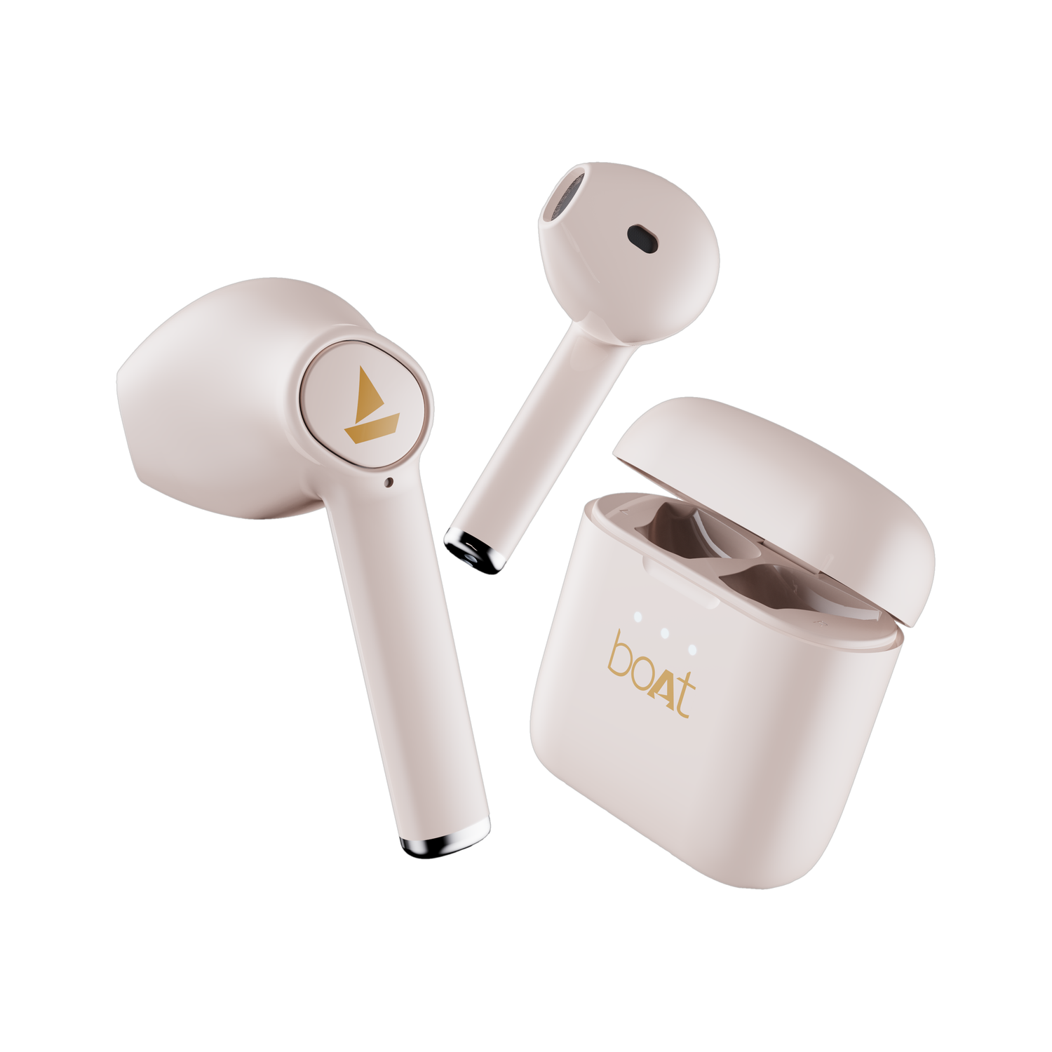 boAt Airdopes 131 with upto 15 Hours Playback, 13mm Drivers and IWP Technology Bluetooth Headset  (Crimson Cream, In the Ear)