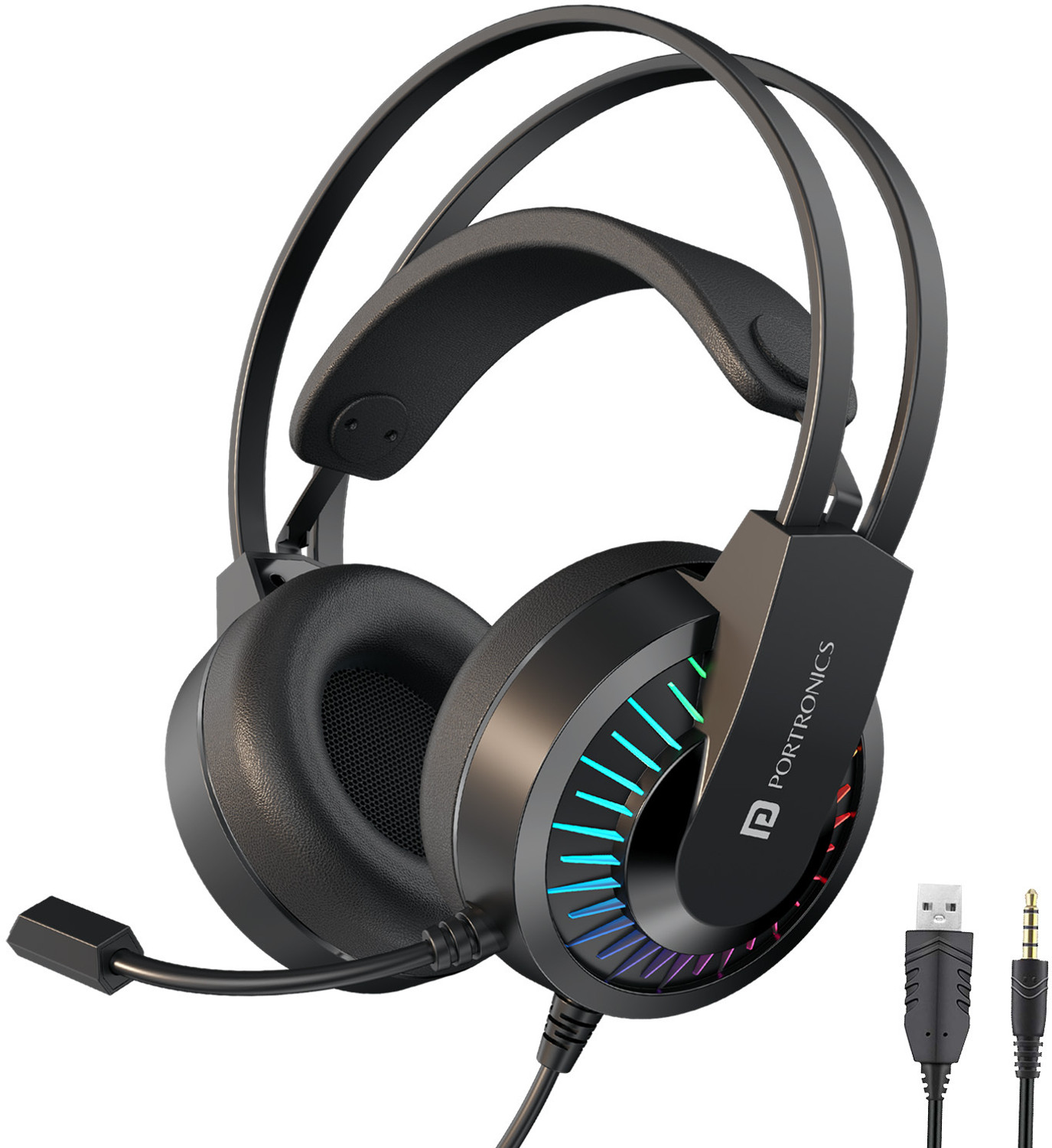 Image of FINGERS USB-Meet H2 Wired Headset (Rich Black, On the Ear)