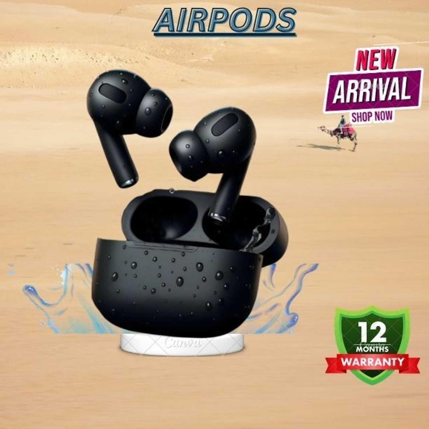 Image of Vaku Luxos BOOMX TWS Bluetooth V5.4 Earbuds 60H Playtime Deep Bass Touch Controls Bluetooth Headset (Black, True Wireless)