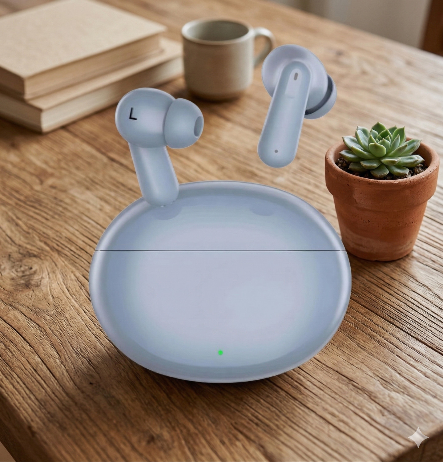 Image of deagon display earbuds Bluetooth Headset (White, True Wireless)
