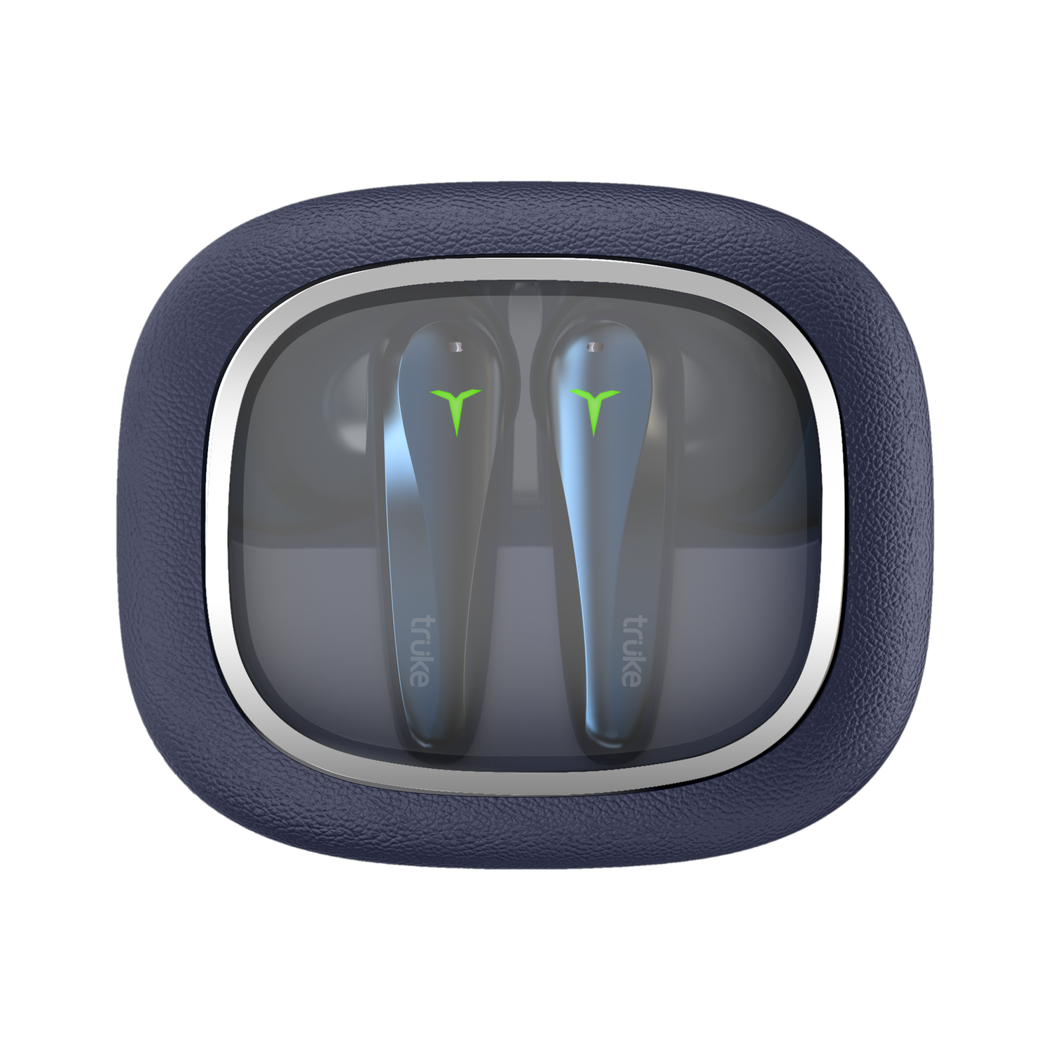 truke Crystal Dyno Leather Finish earbuds w/ Spatial Audio, 70H Battery, Quad Mic ENC Bluetooth
