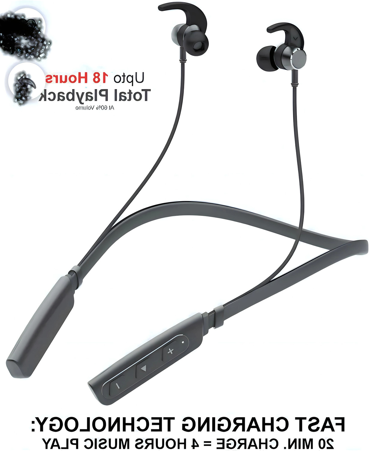 Image of IZWI Sports Fit Bluetooth Earphones with 35Hrs Battery, Fast Charging, Bluetooth V5.0 Bluetooth Headset (GREEN 35HOUR BATTERY BACKUP, In the Ear)