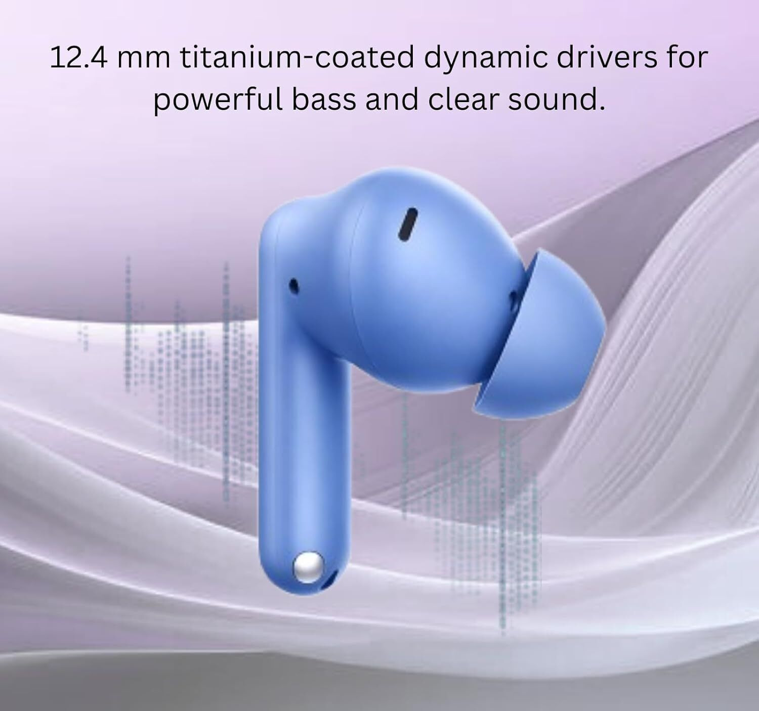 Image of Thirty First Original Buds 3r TWS Earbuds12.4mm Titanium-Coated Drivers, 54 Hours Playback Bluetooth Headset (Blue, In the Ear)