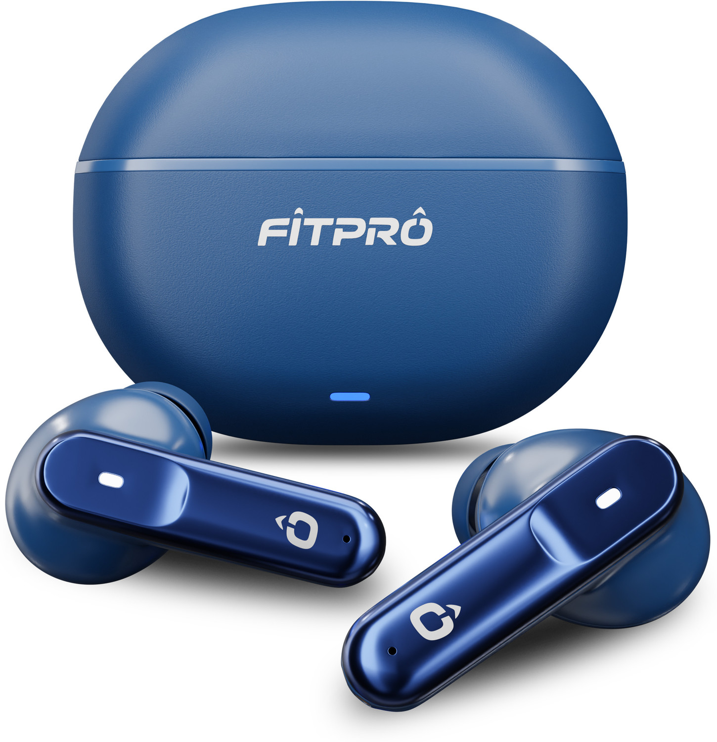 Image of Fitpro X ATOM Premium TWS Earbuds - HD Audio & Portable Charging Case Bluetooth Headset (Red, True Wireless)