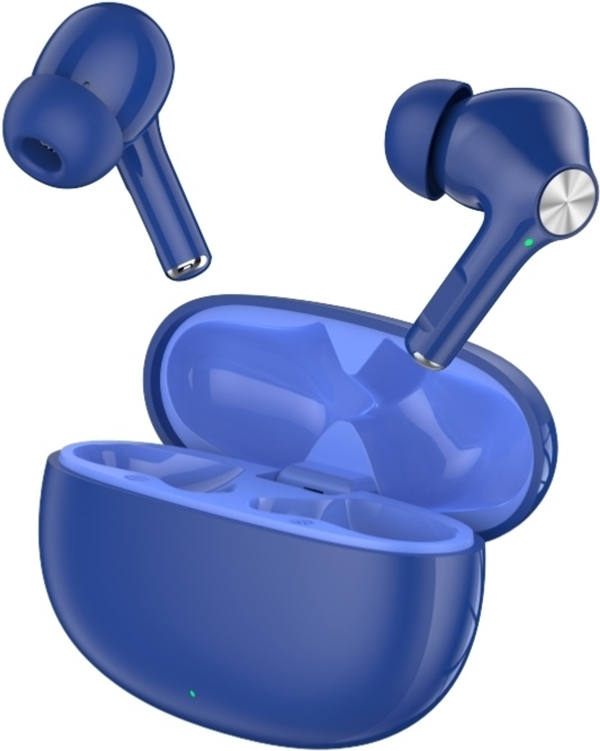 Image of Thirty First Original Buds 3r TWS Earbuds12.4mm Titanium-Coated Drivers, 54 Hours Playback Bluetooth Headset (Blue, In the Ear)