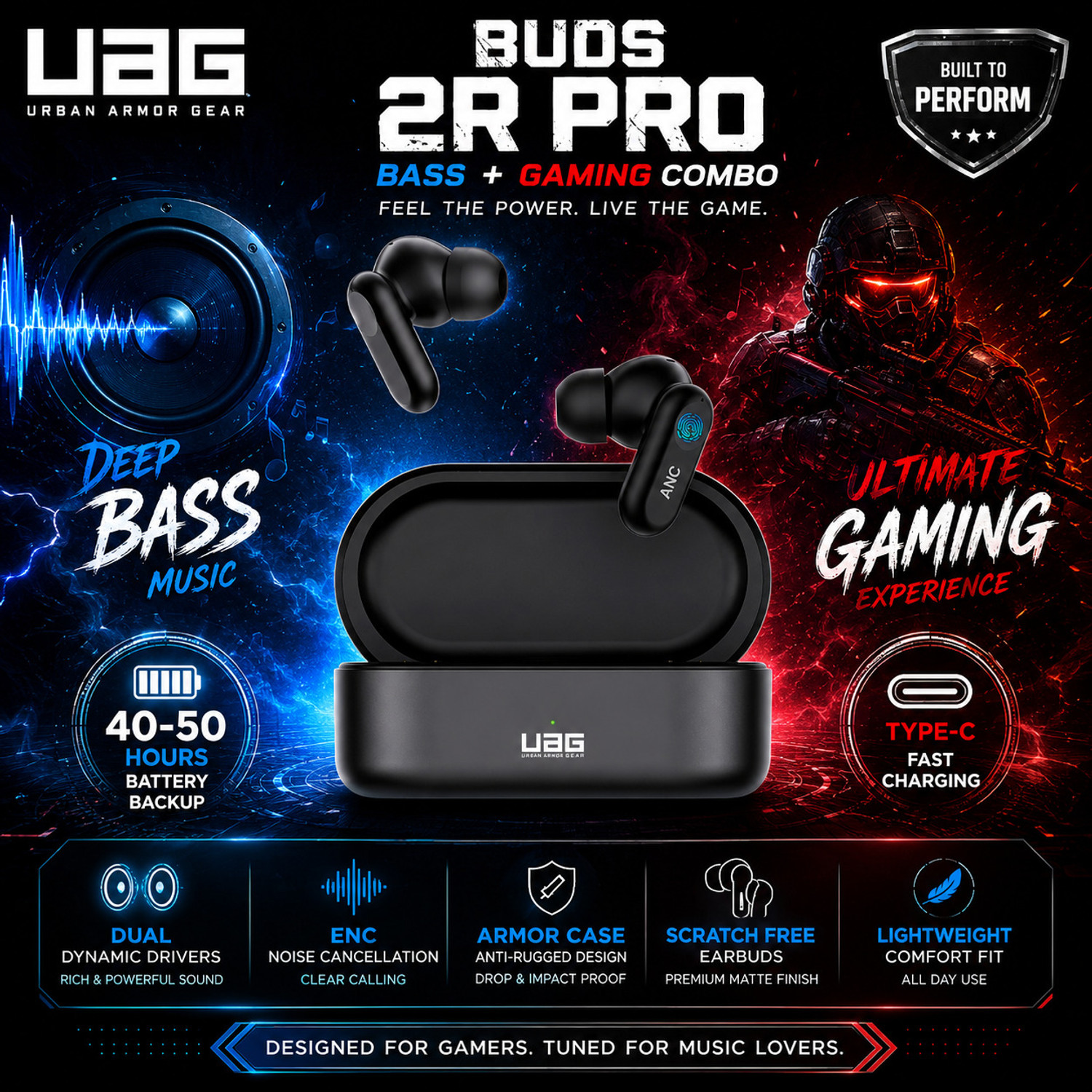 Image of TRIGGR BUDS WIRELESS 3-16 Bluetooth Headset (Black, In the Ear)