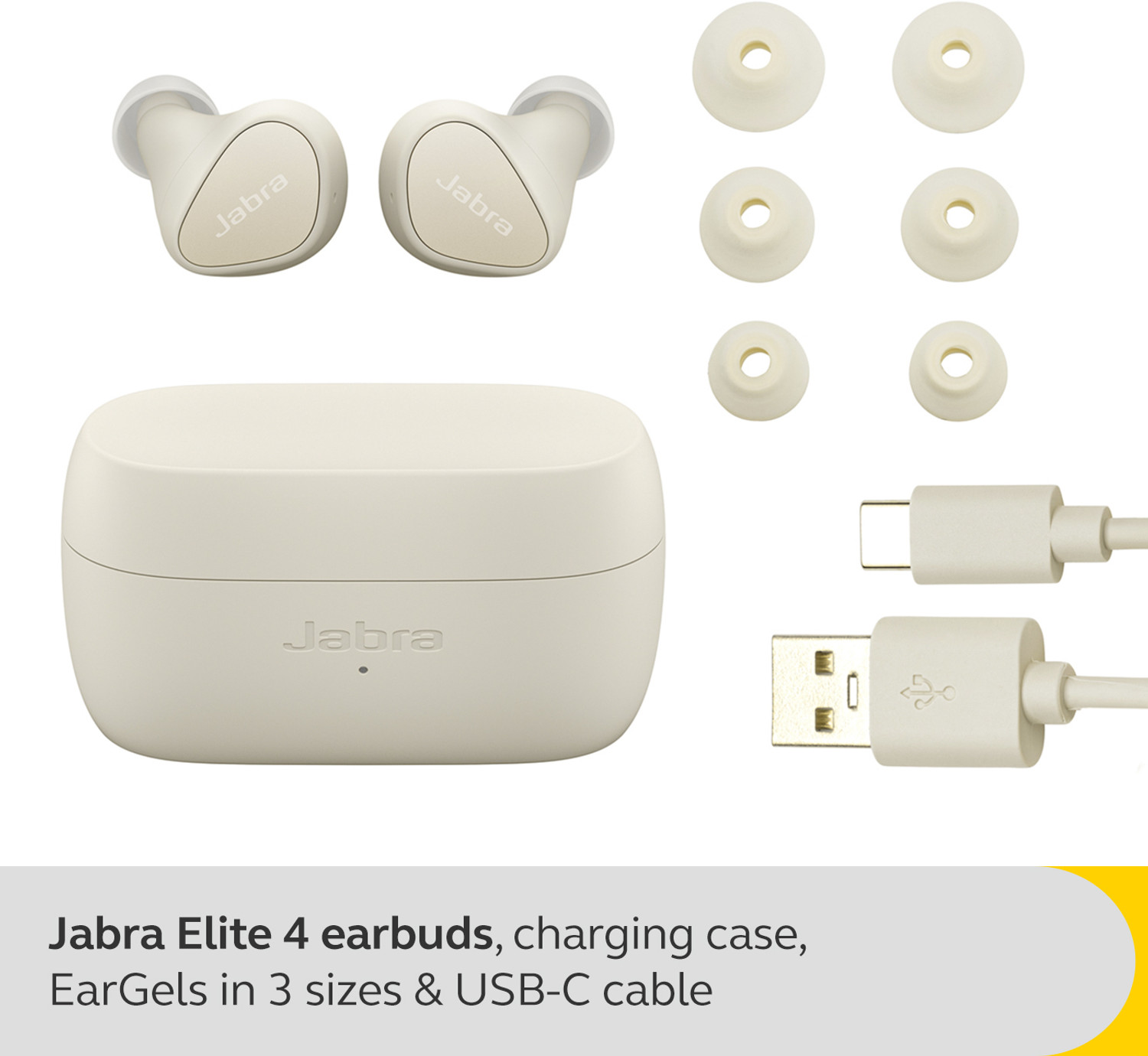 Image of JABRA Jabra Elite 4 Bluetooth Headsets with ANC, Multipoint, 4-mic call technology Bluetooth