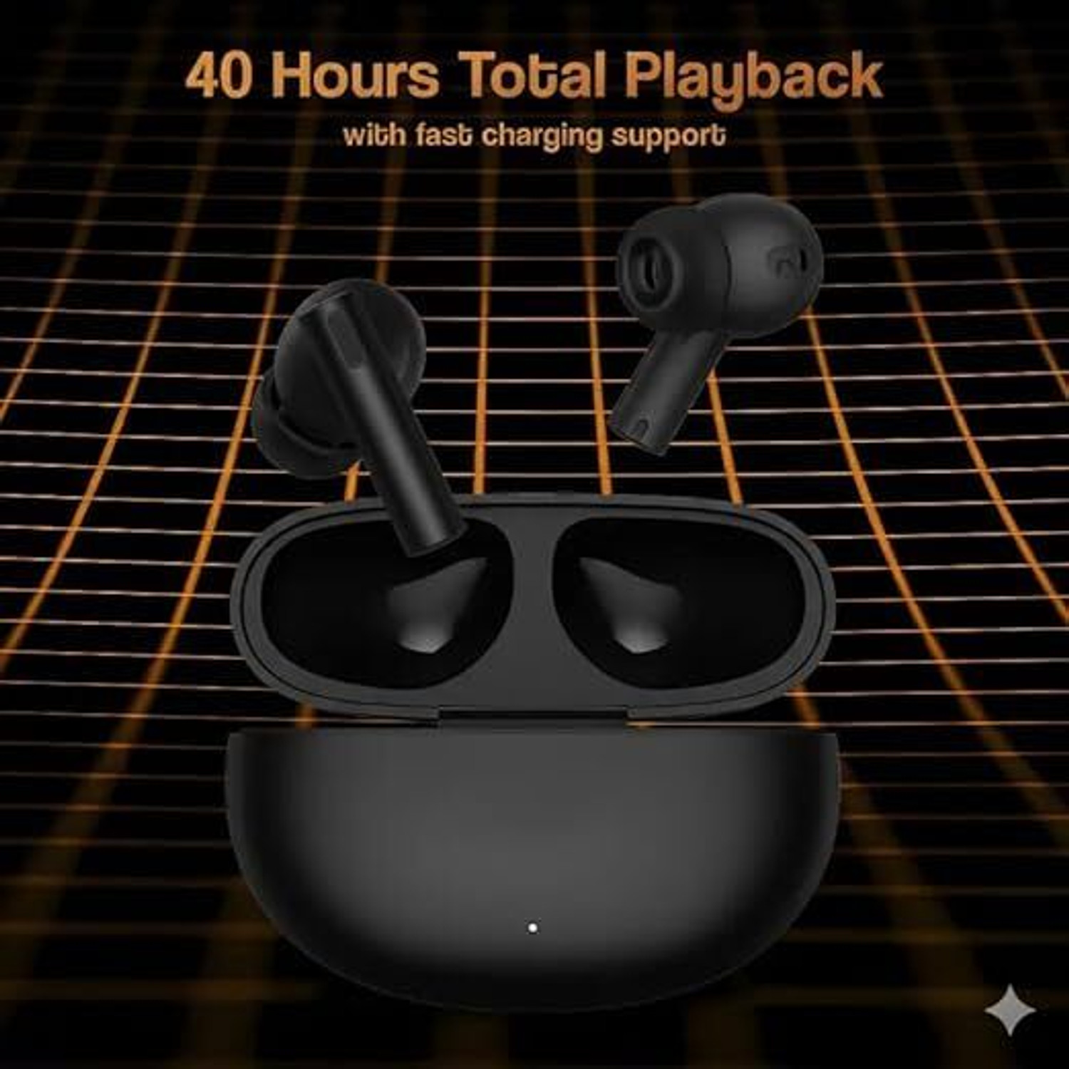 Image of GHEREL Original Deep Bass Comfort Wireless Earbuds, Compatible For Realme Buds air 6 Bluetooth Headset (Earphone Noise Cancellation Playback, (Black), True Wireless)