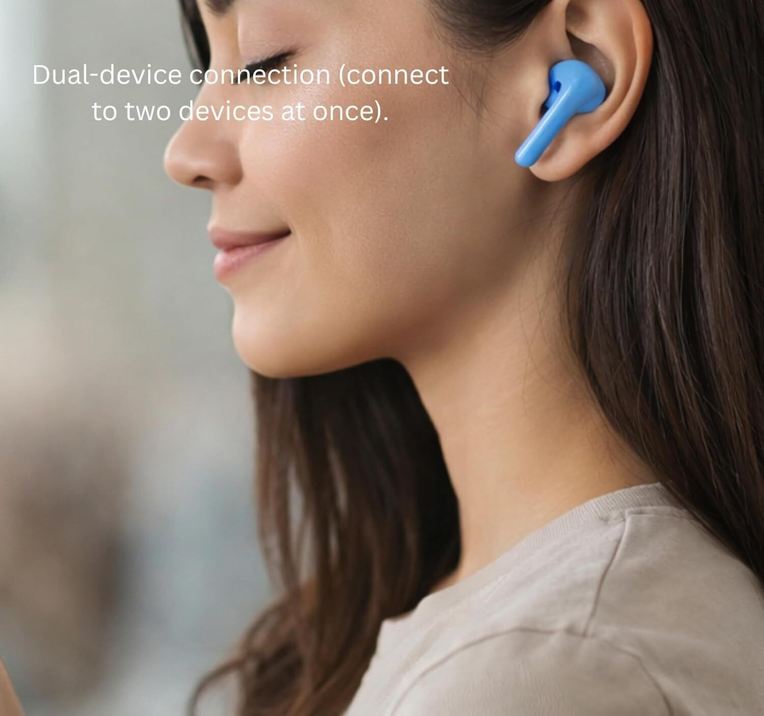 Image of Thirty First Original Buds 3r TWS Earbuds12.4mm Titanium-Coated Drivers, 54 Hours Playback Bluetooth Headset (Blue, In the Ear)