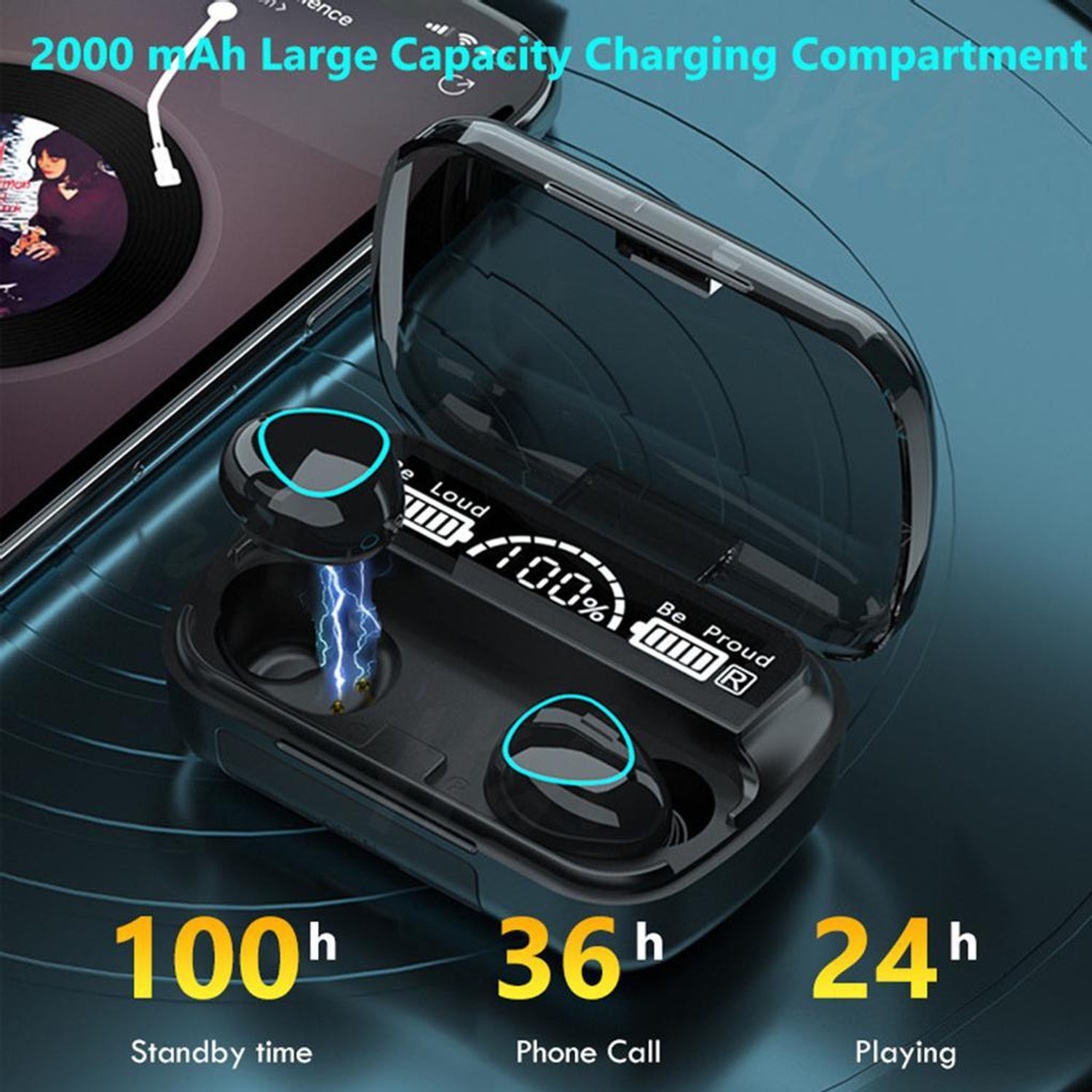 fiado M10 TWS EARPODS LOW LATENCY WATERPROOF NOISE REDUCTION TOUCH Bluetooth Price History