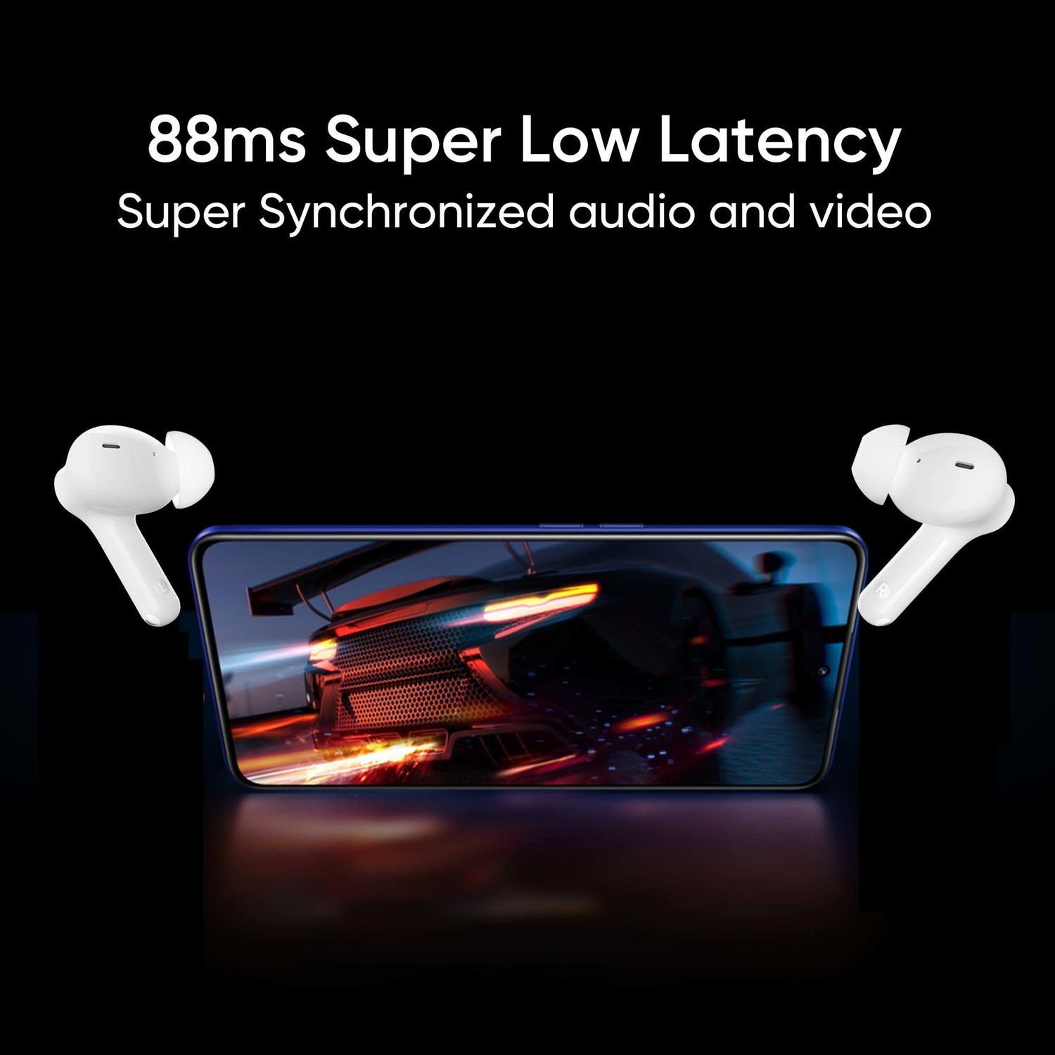 Image of realme Techlife Buds T100 with up to 28 Hours Playback & AI ENC for Calls Bluetooth