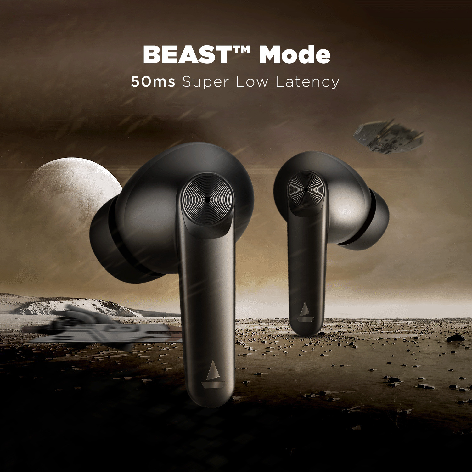 Image of boAt Airdopes Atom 83 with 50Hrs Playback, Quad Mics ENx Technology & Beast Mode Bluetooth