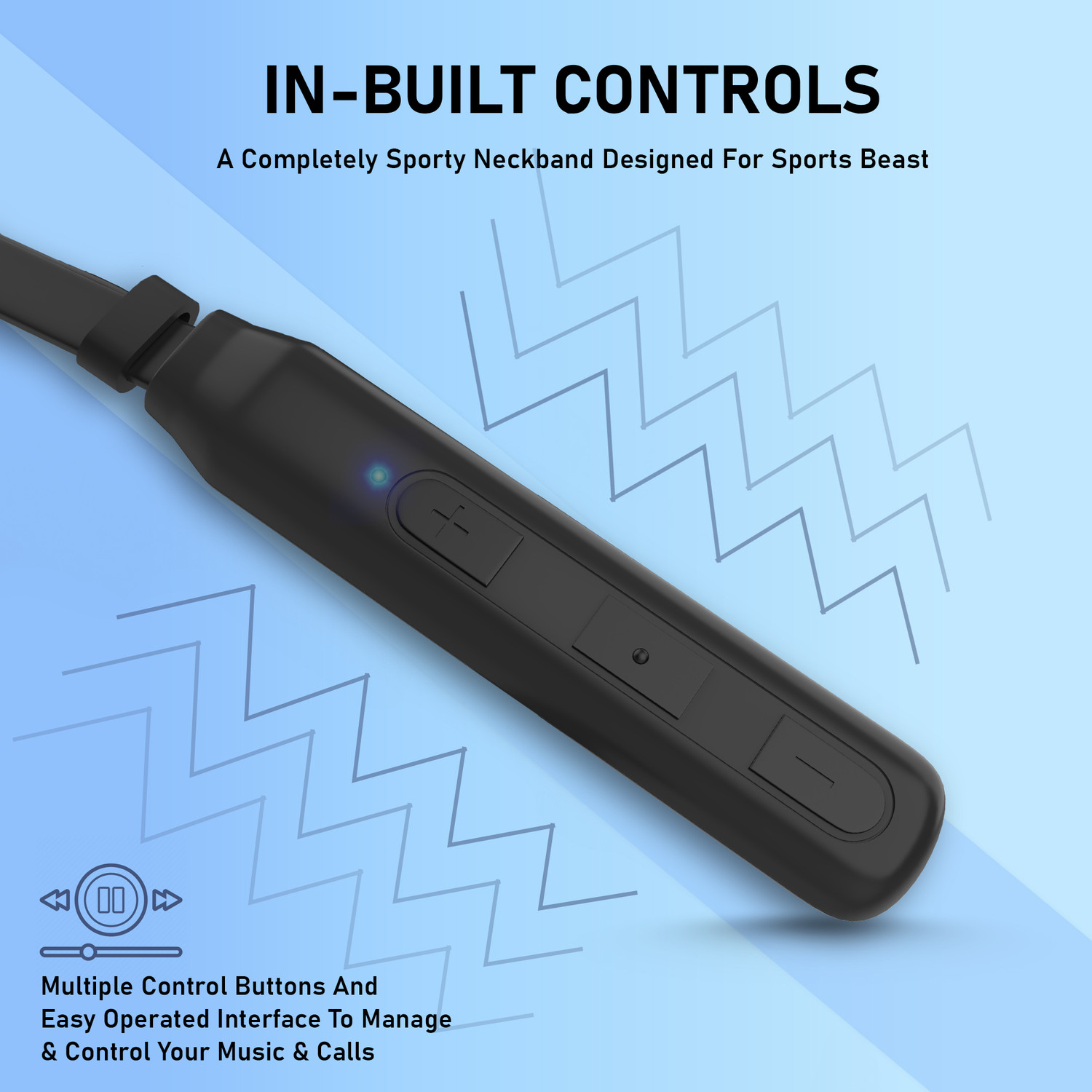 Image of Aroma NB119 Pro Belief- 30 Hours Playtime Bluetooth Neckband Bluetooth