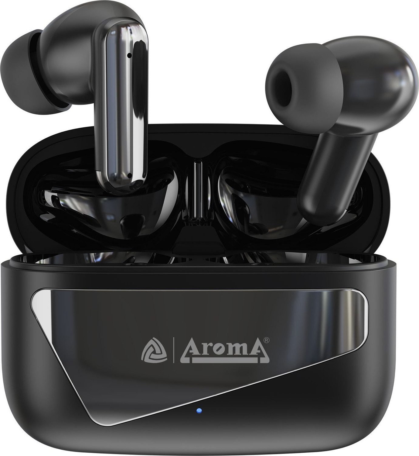 Image of Aroma NB121 Pods Upto 40 Hours Playtime* Type C Fast Charging Dual Pairing Earbuds Bluetooth Headset (Space Black, True Wireless)