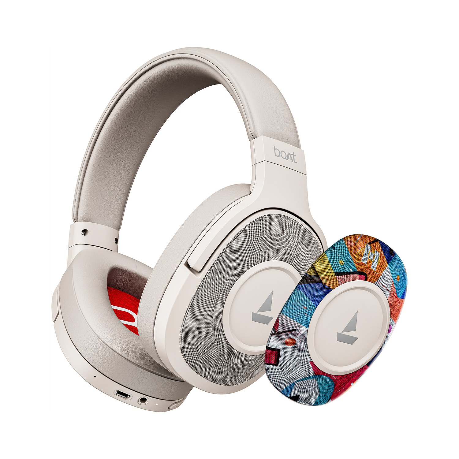 boAt Rockerz Plus 550, Customizable Earcups, 100H Battery, Dual Pair, Noise Isolation Bluetooth