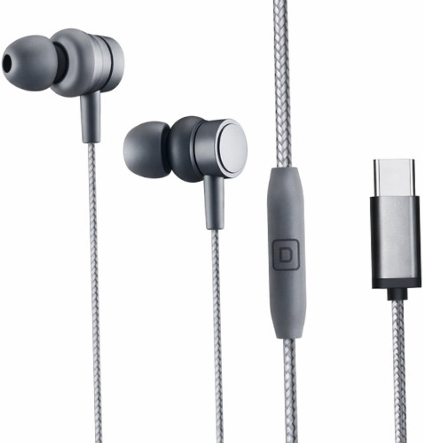 Image of THE BLACK TECH TYPE C WHITE BEST PERFORMANCE TYPE C EARPHONES Wired Headset (White, In the Ear)