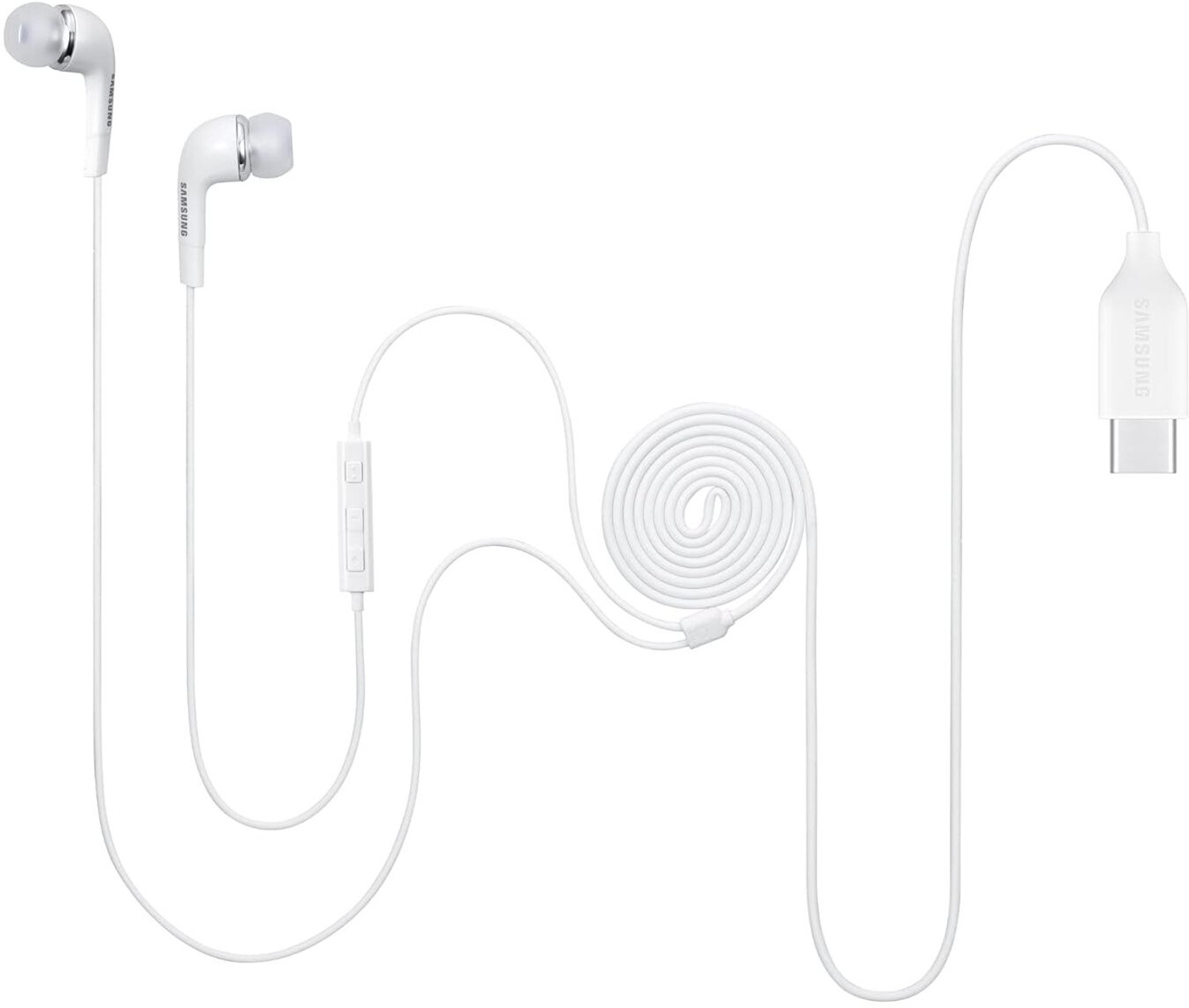 Image of THE BLACK TECH TYPE C WHITE BEST PERFORMANCE TYPE C EARPHONES Wired Headset (White, In the Ear)