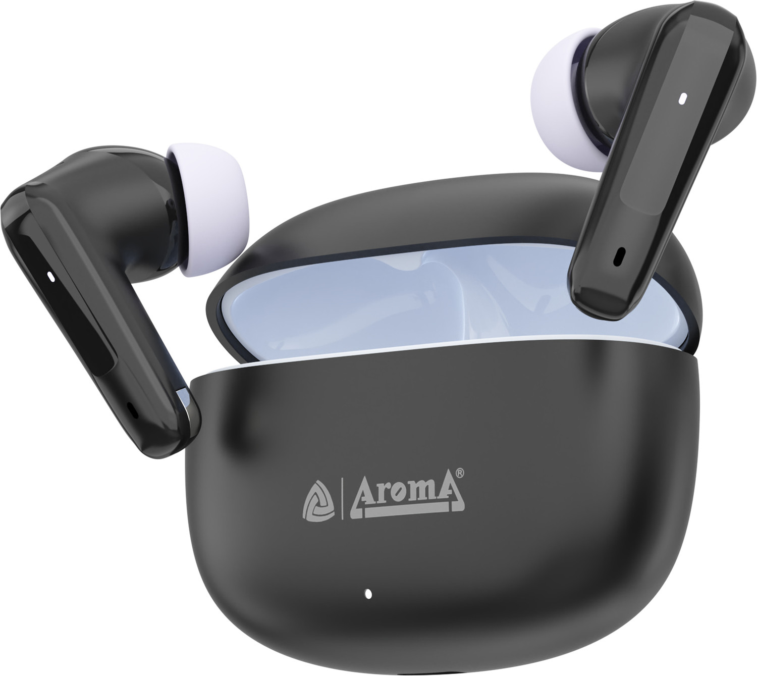 Image of Aroma NB121 Pods Upto 40 Hours Playtime* Type C Fast Charging Dual Pairing Earbuds Bluetooth Headset (Space Black, True Wireless)
