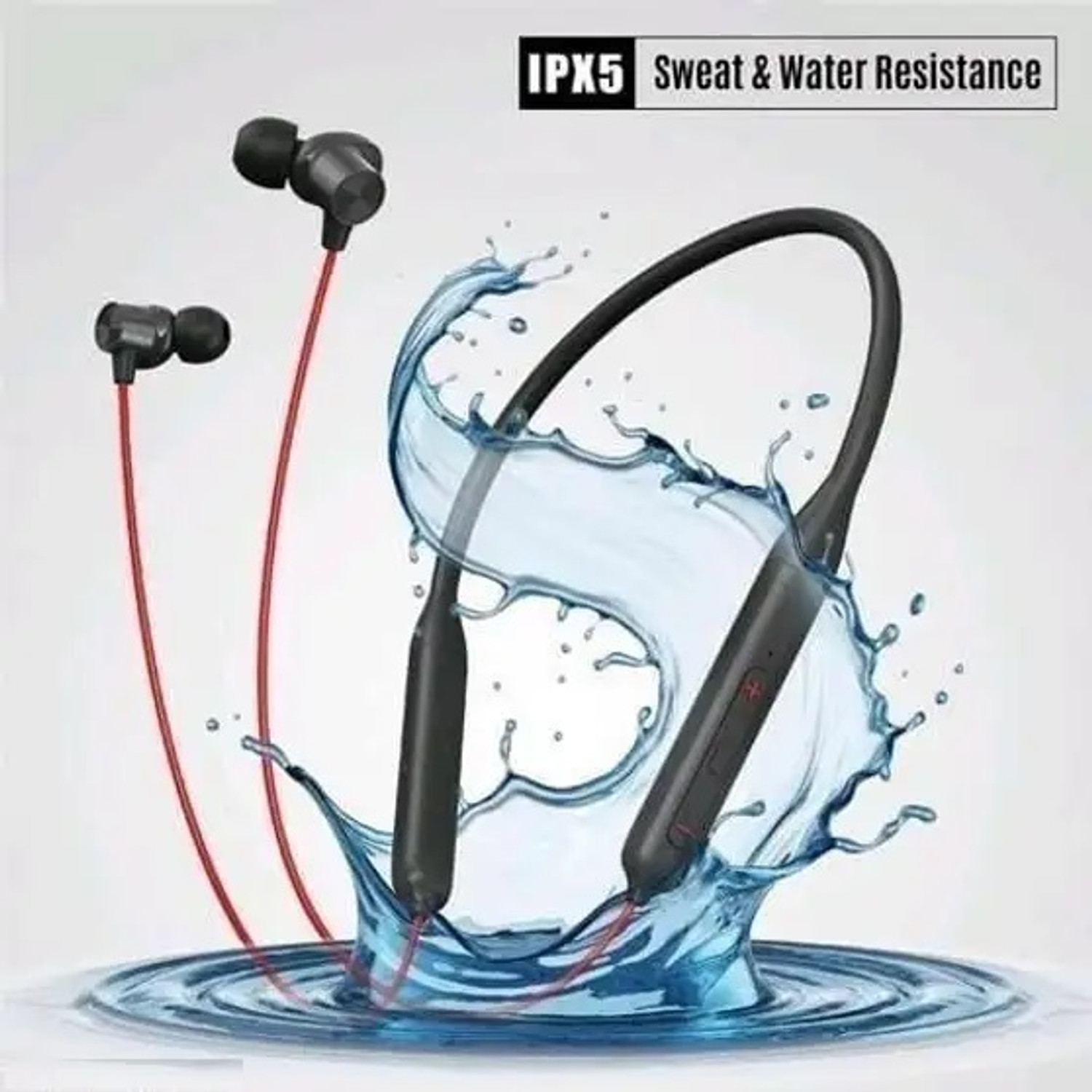 Image of Lynacz Original Compatible for OnePlus Z3 Wireless Neckband Bluetooth Earphones (Red) | ANC Bluetooth Headset (28 Hours Battery | Type-C Fast Charging | Dual Pairing, In the Ear)