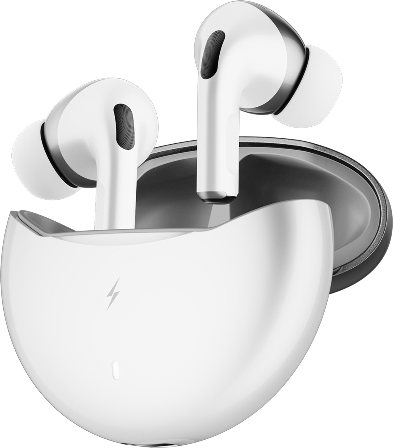 Image of Fire-Boltt Aero Lite TWS Earbuds, Custom EQ Profiles, 50H Battery, Quad Mic ENC, BT 5.4 Bluetooth Headset (Polar White, True Wireless)