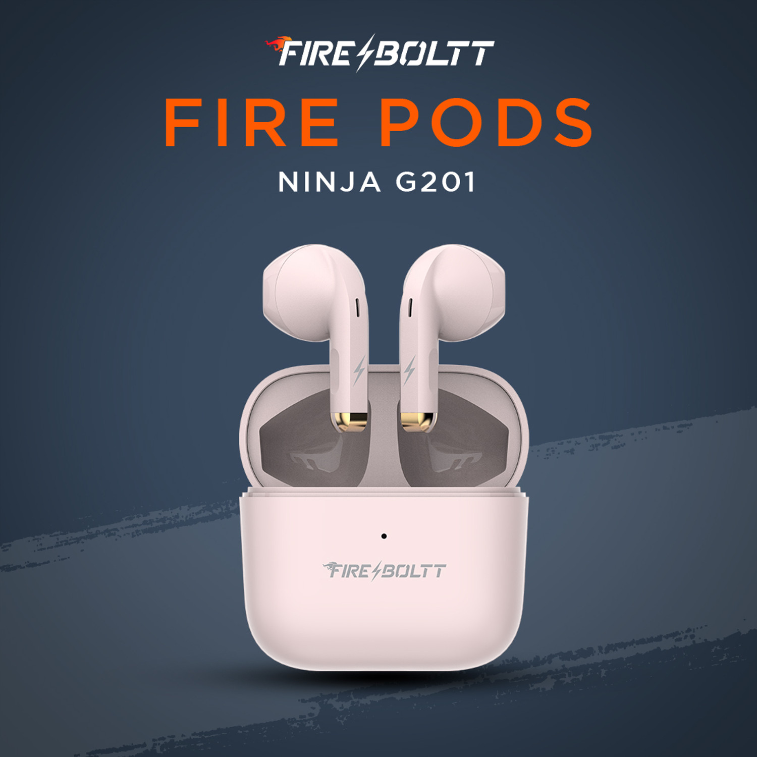 Image of Fire-Boltt Fire Pods Ninja G201 Earbuds TWS IWP HD Calls, Quick Charge 24hrs playback Bluetooth