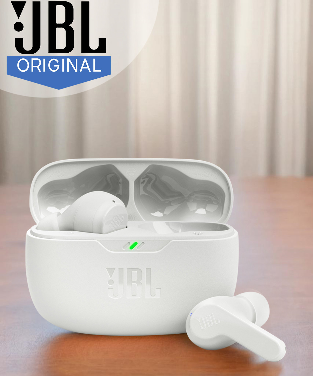 JBL Wave Beam TWS – 32hr Playtime, IP54, Smart Ambient