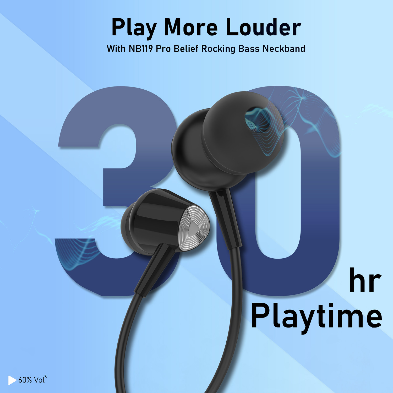 Image of Aroma NB119 Pro Belief- 30 Hours Playtime Bluetooth Neckband Bluetooth