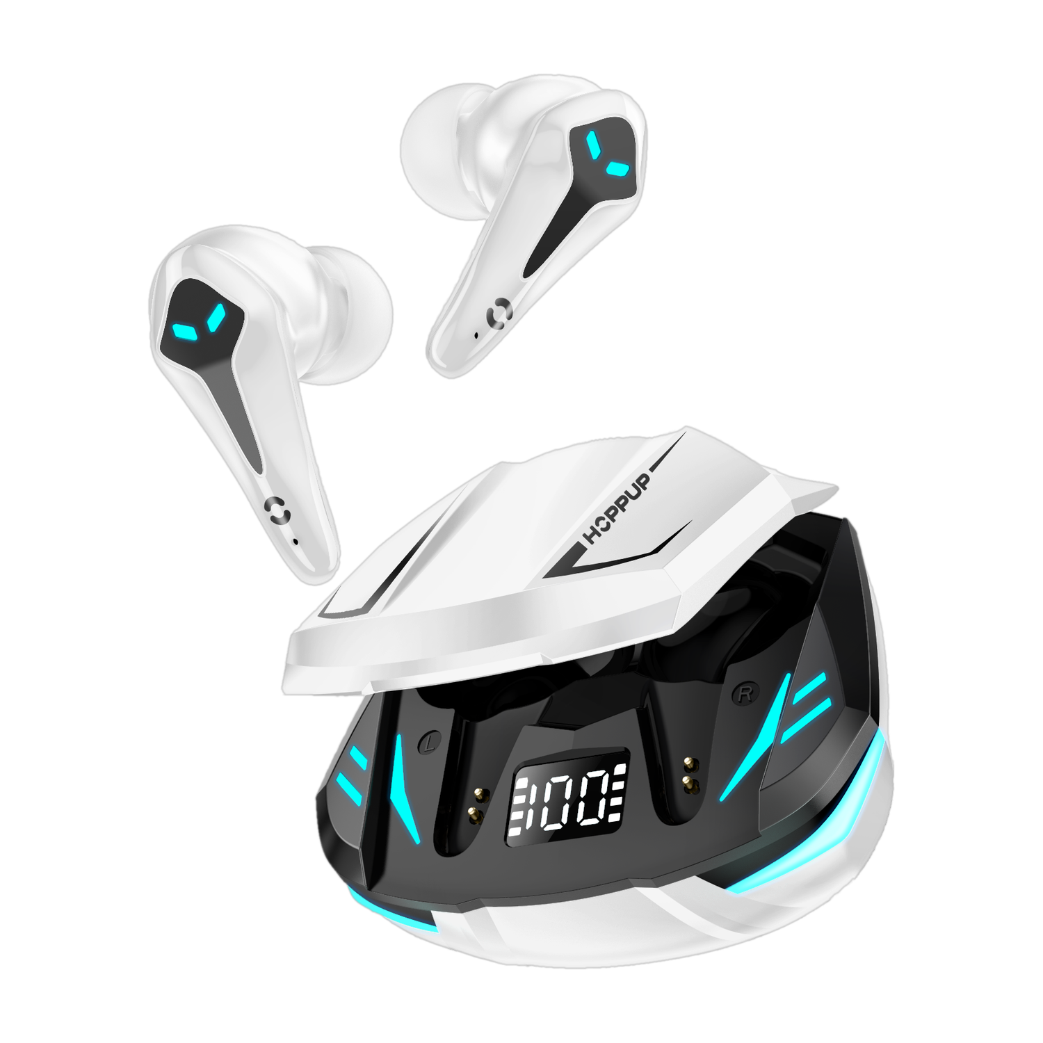 HOPPUP Predator Xo3 Gaming Earbuds with 35MS Low Latency, 13MM DRIVERS & 50H PlayTime Bluetooth Headset