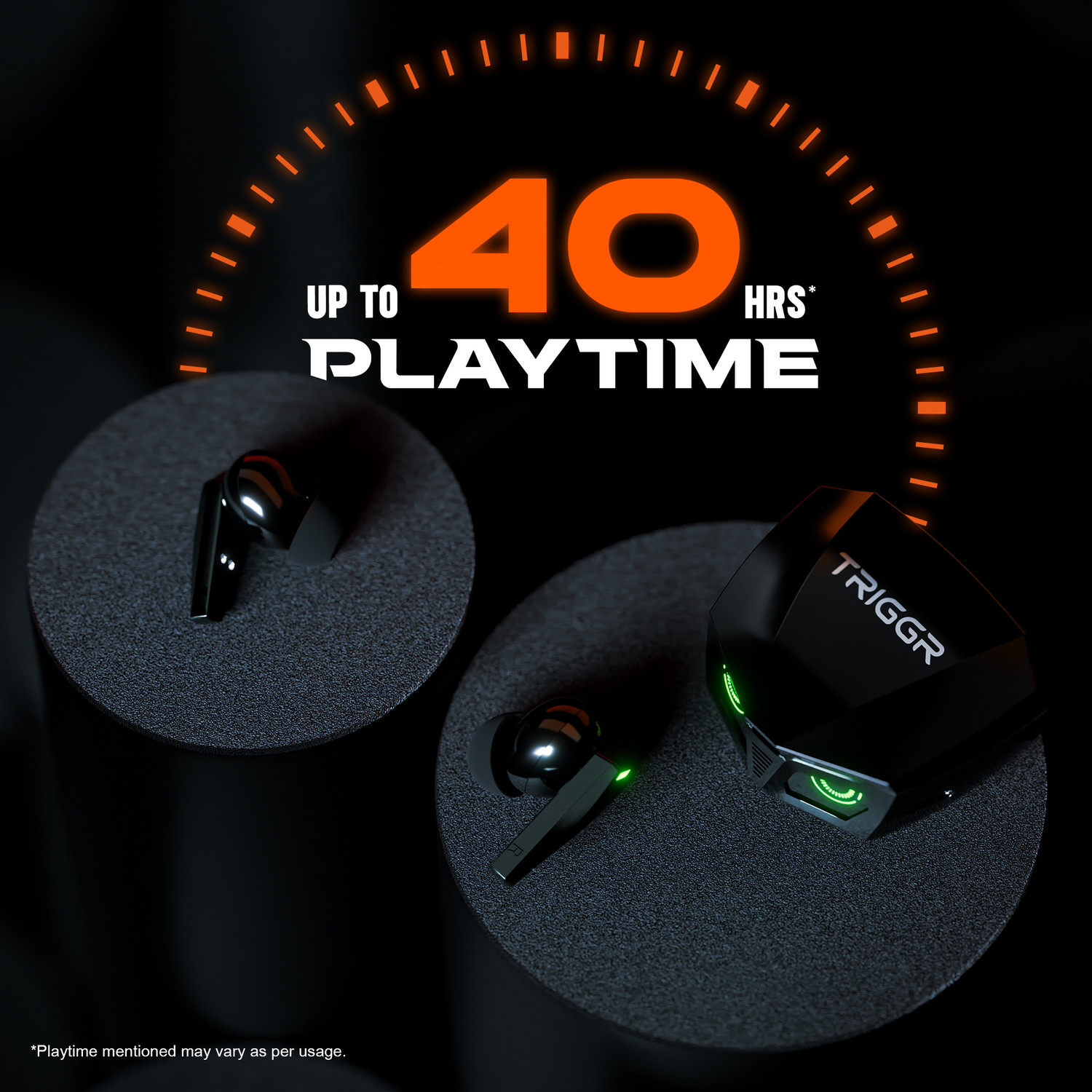 Image of TRIGGR Kraken X1 with Battery Display, 40ms Latency, Quad Mic ENC, 40 Hr, v5.3 Bluetooth