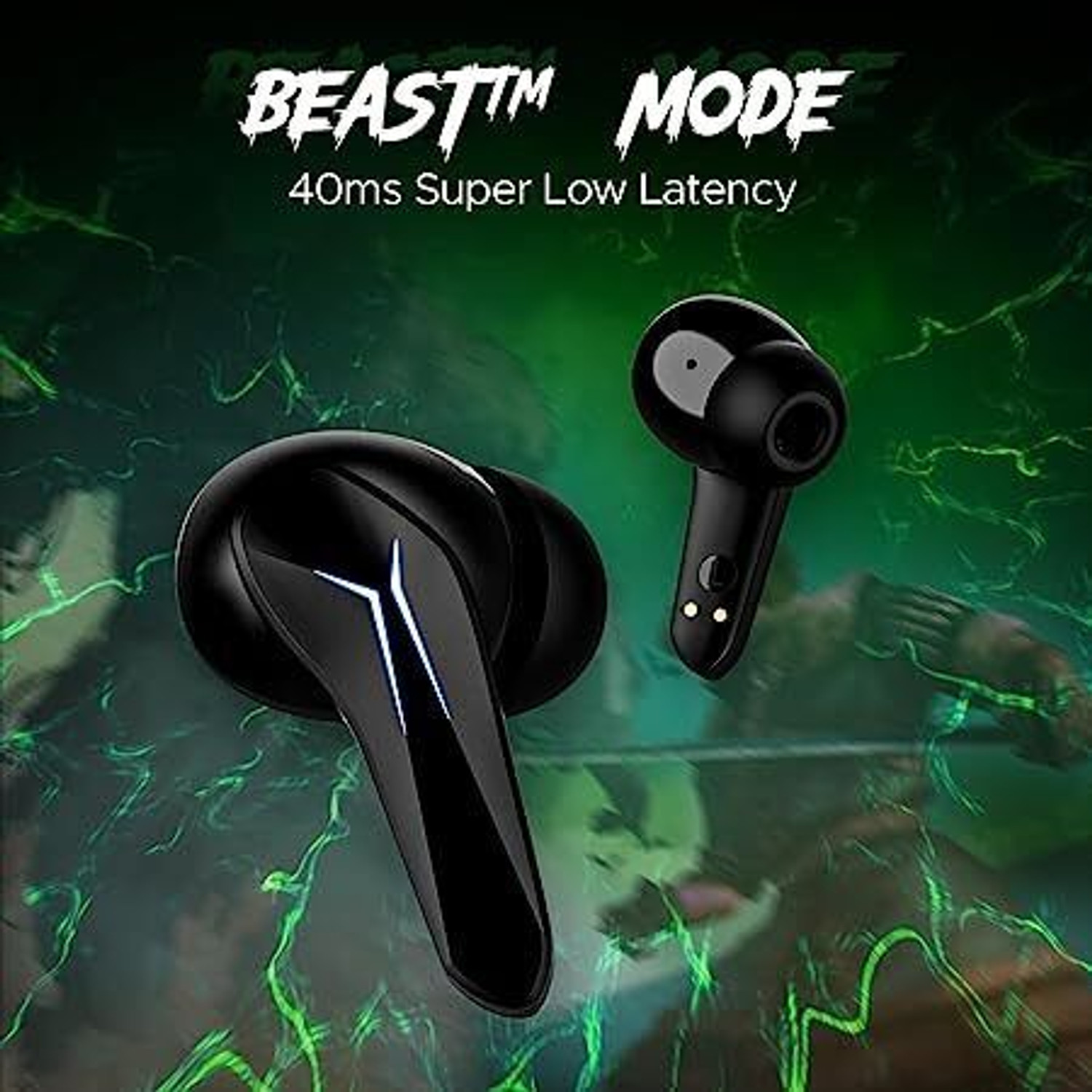 Image of boAt IMMORTAL 141 Bluetooth Gaming Headset (Black, True Wireless)