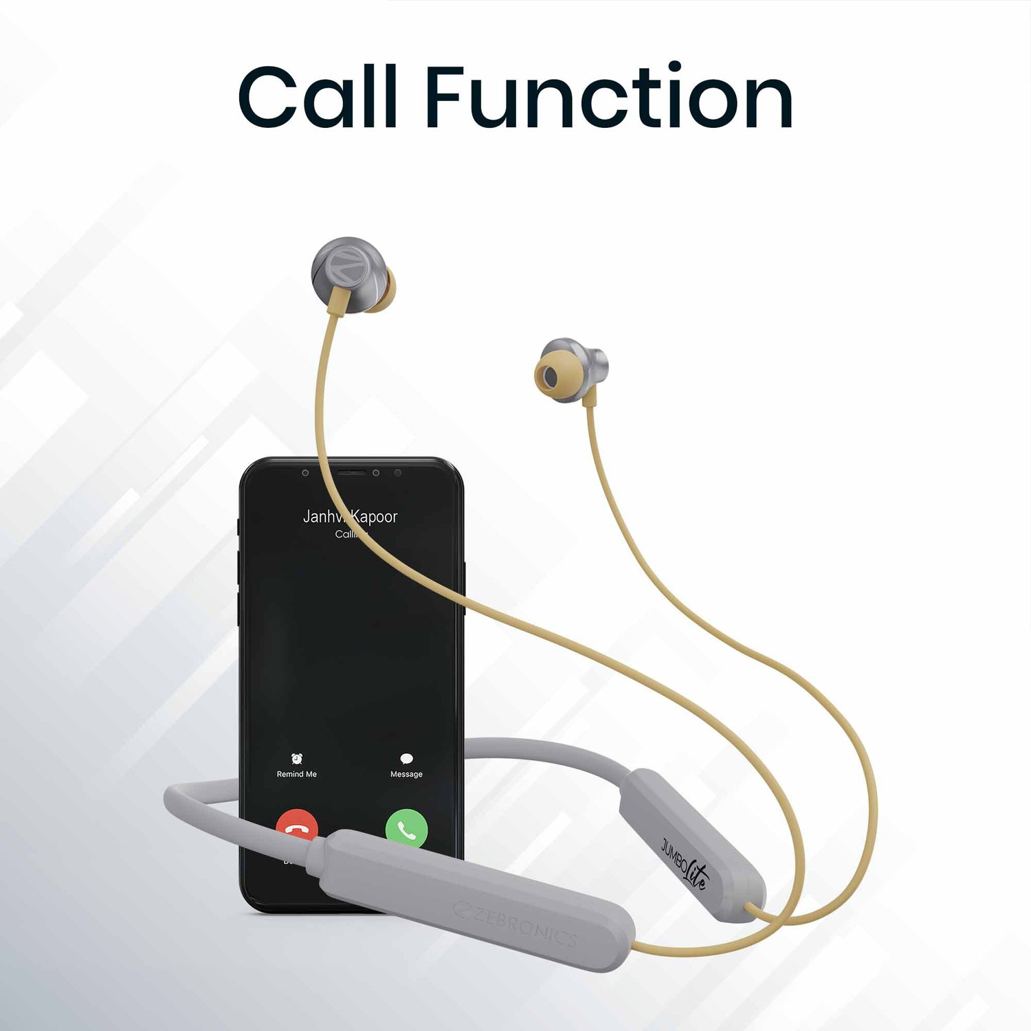 Image of ZEBRONICS Jumbo Lite, with 70Hrs Backup, Fast Charging, ENC Mic, Gaming Mode, Splash Proof Bluetooth