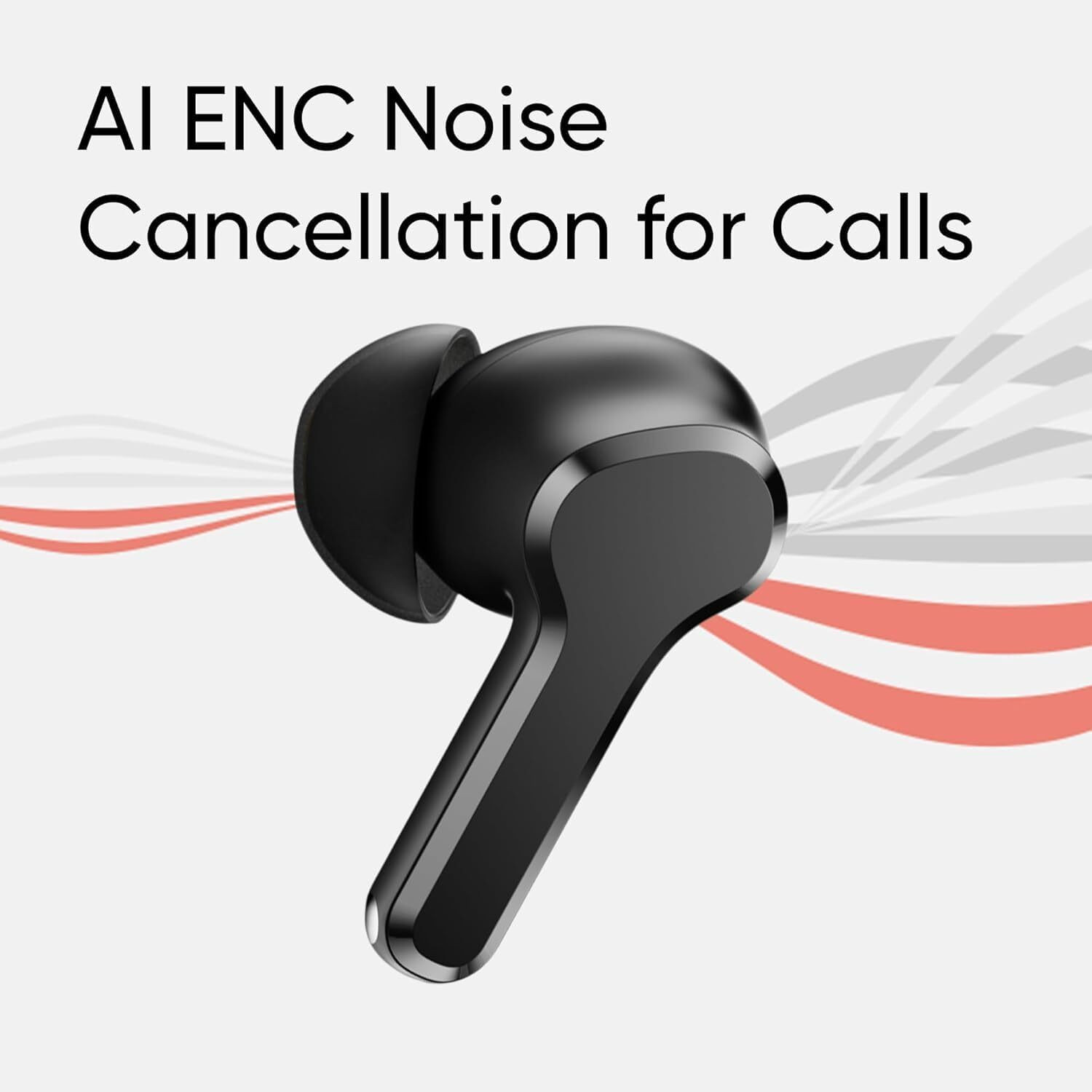 Image of Lynacz Original True Wireless Earbuds T110 Compatible with realme Android Devices Bluetooth Headset (Black, In the Ear)