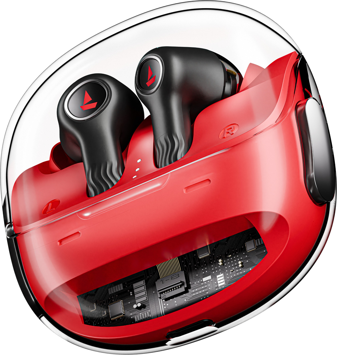 boAt Nirvana Crystl, Transparent Case,360 Spatial Audio, ANC(~32dB), 100Hrs Battery Bluetooth