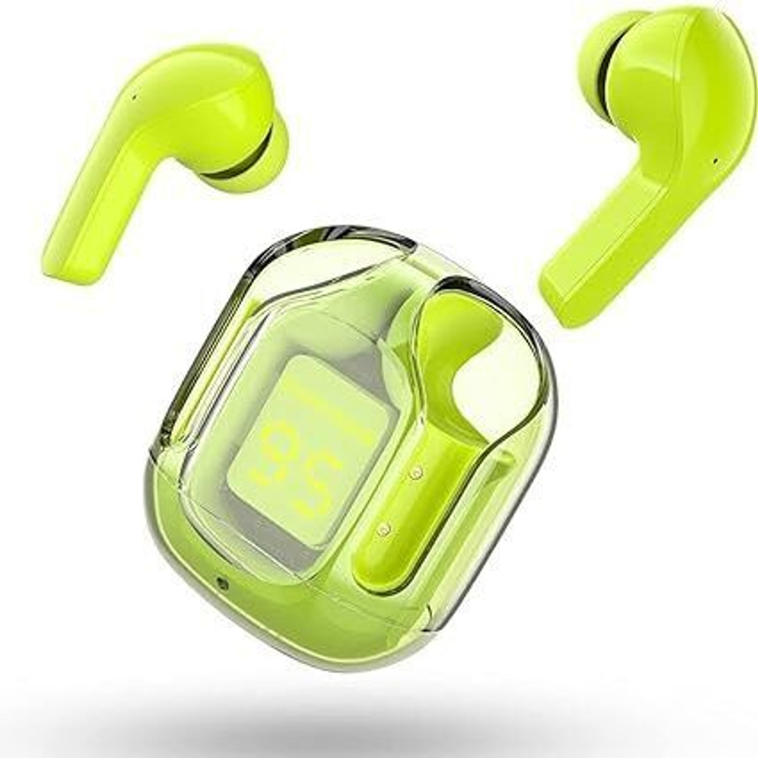 Image of Lynacz Original Compatible with Buds 4 TWS Earphones | 3D Audio, Dual Driver Bass Bluetooth Headset (AI ENC Calls, 45 Hours Backup, Fast Charge, Gaming Low Latency - (Green), In the Ear)