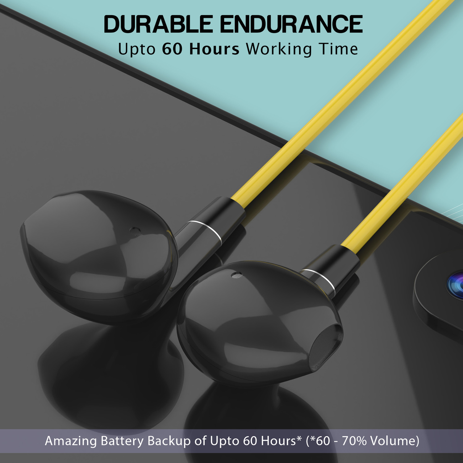 Image of Aroma NB119D Dream 60 Hours Playing Time Fast Charging Bluetooth Neckband Earphone Bluetooth