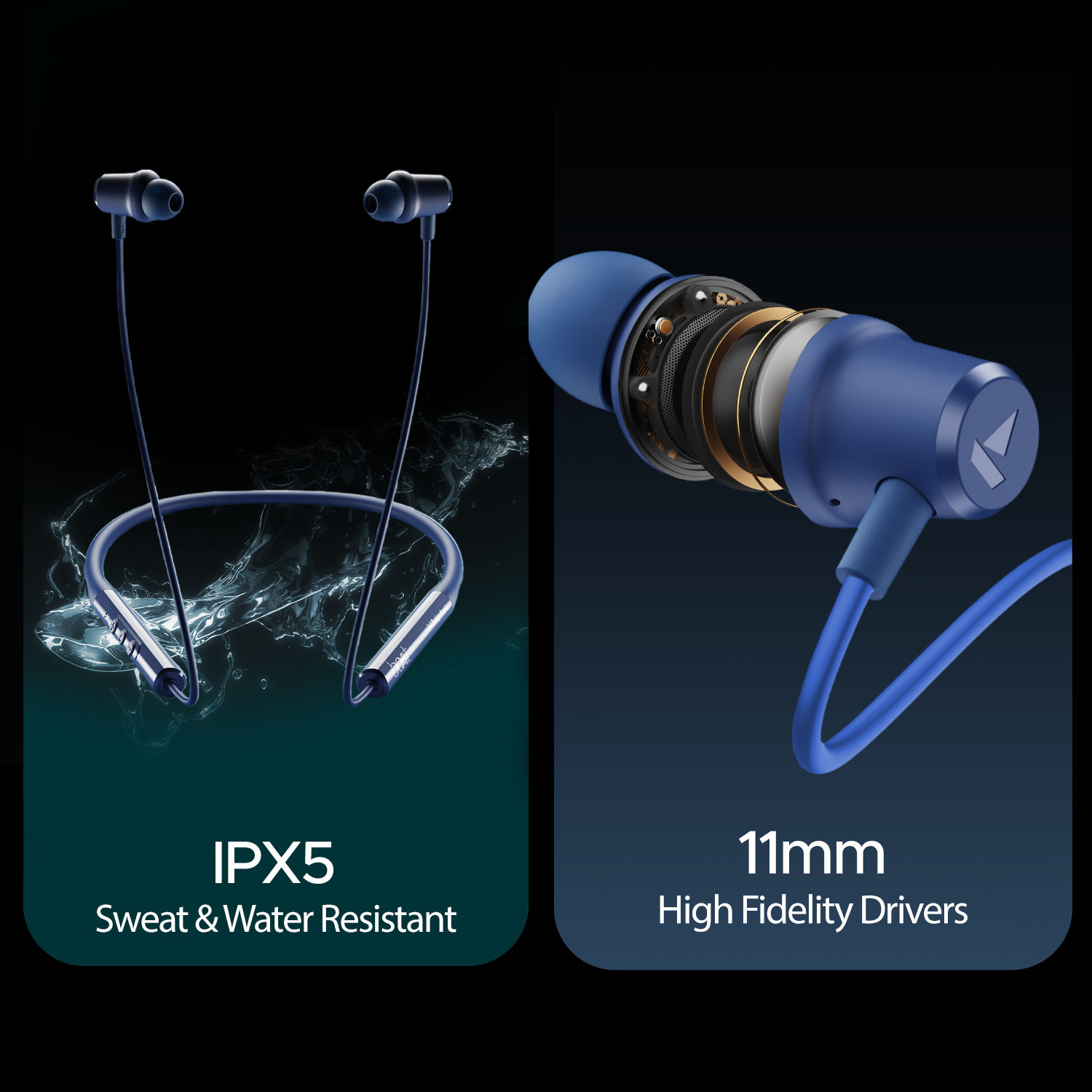 Image of boAt Nirvana 525 ANC Bluetooth Headset (Celestial Blue, In the Ear)