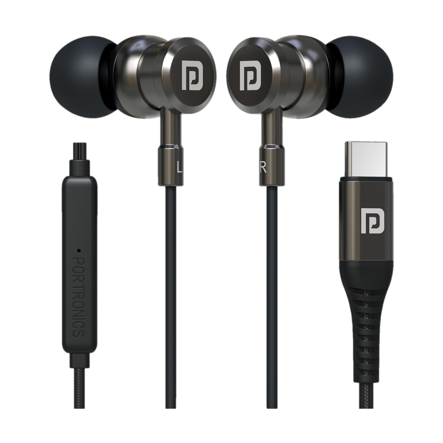 Portronics Conch Tune C Type C Earphone with mic, In-Line Controls, 1.